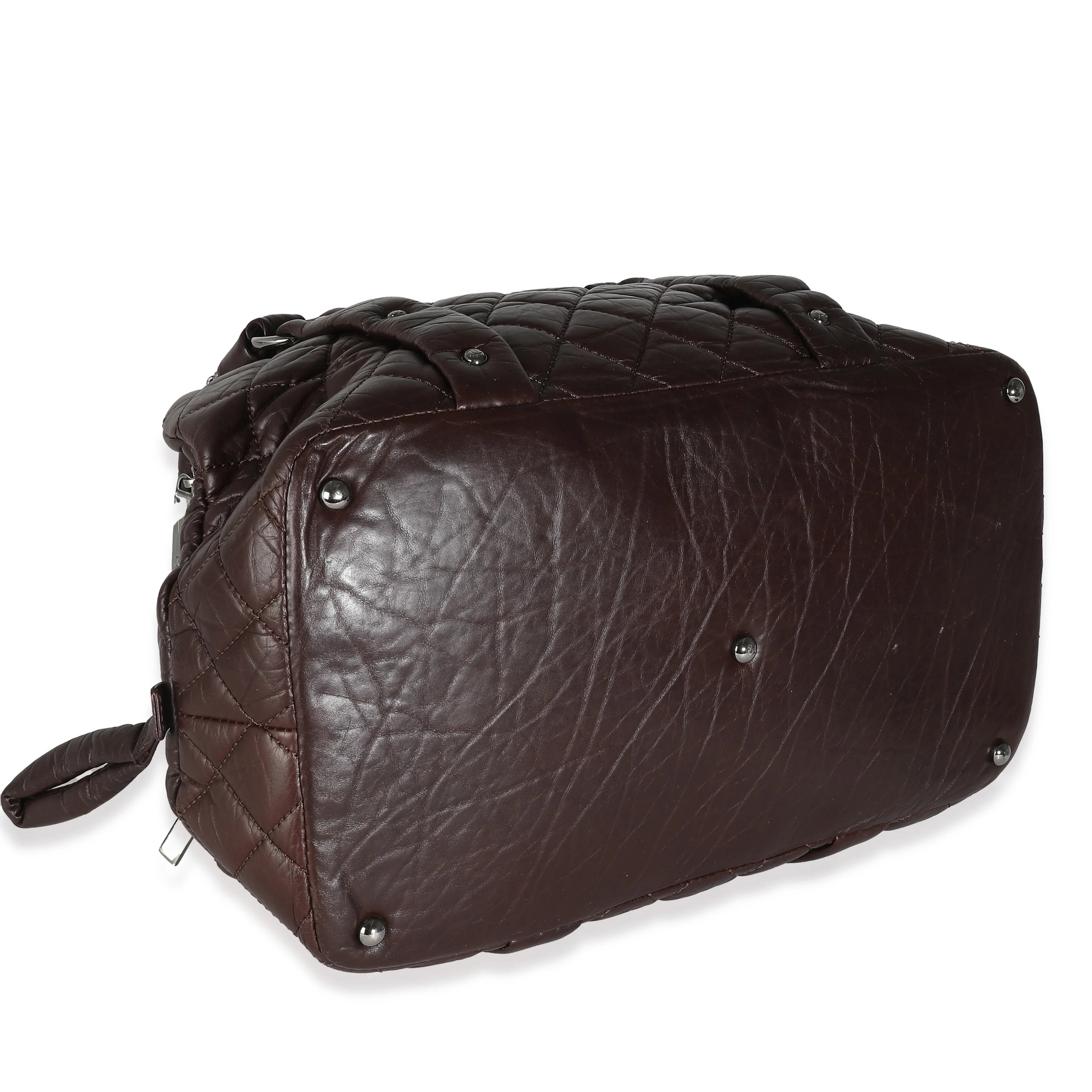 Brown Aged Calfskin Lady Braid Bowler - Image 7
