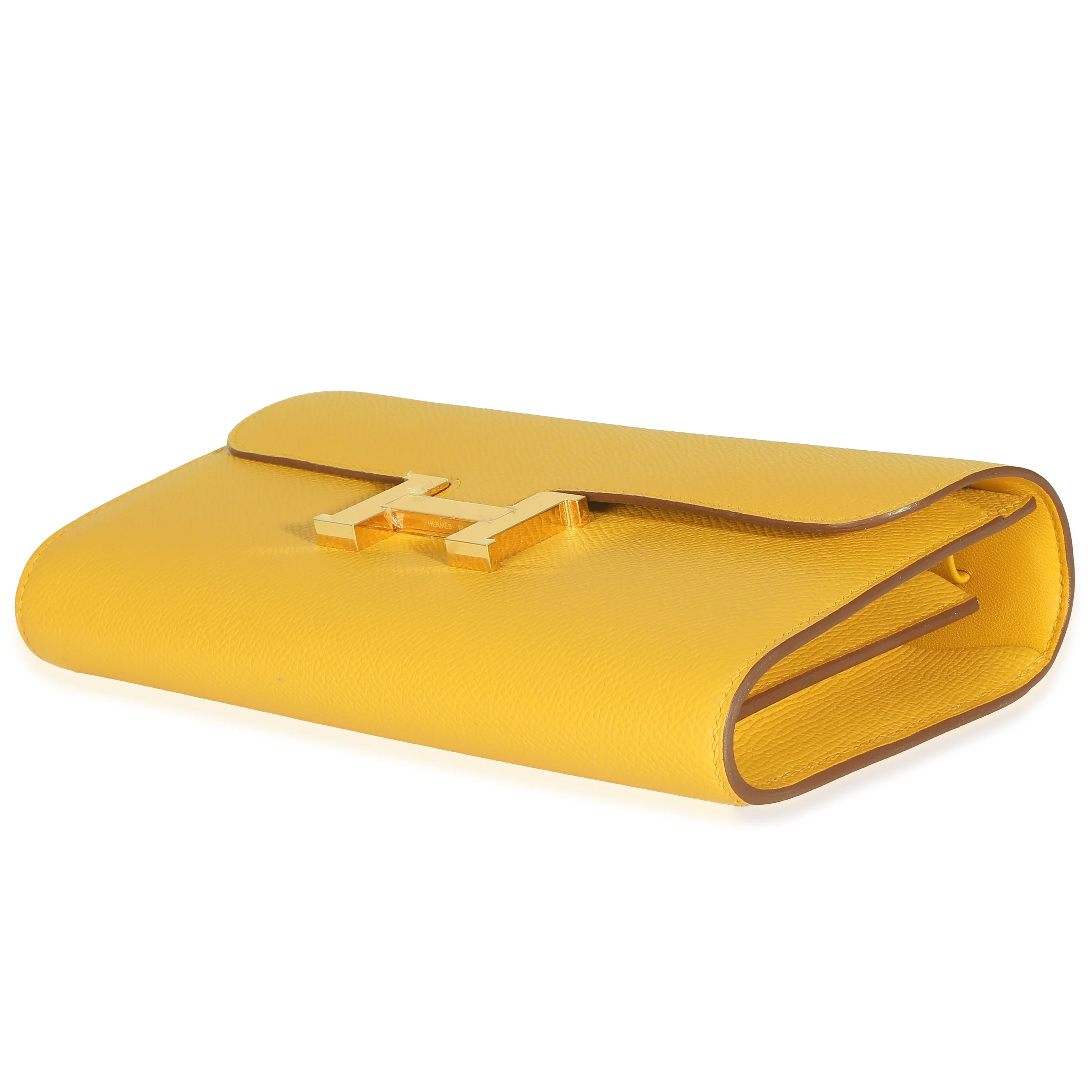 Hermès Jaune Ambre Epsom Constance Long Wallet To Go GHW - Image 6