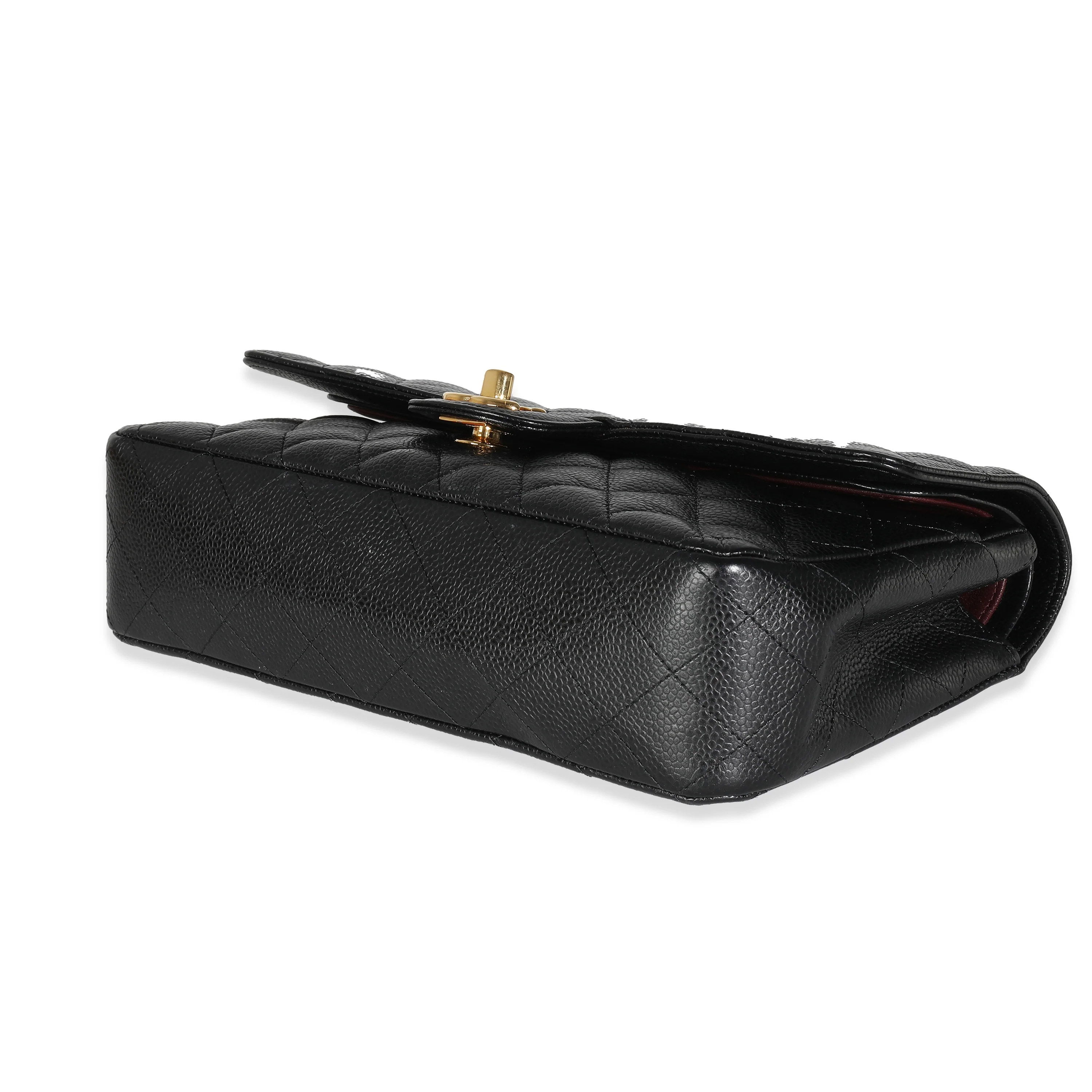 Black Quilted Medium Classic Double Flap Bag - Image 5