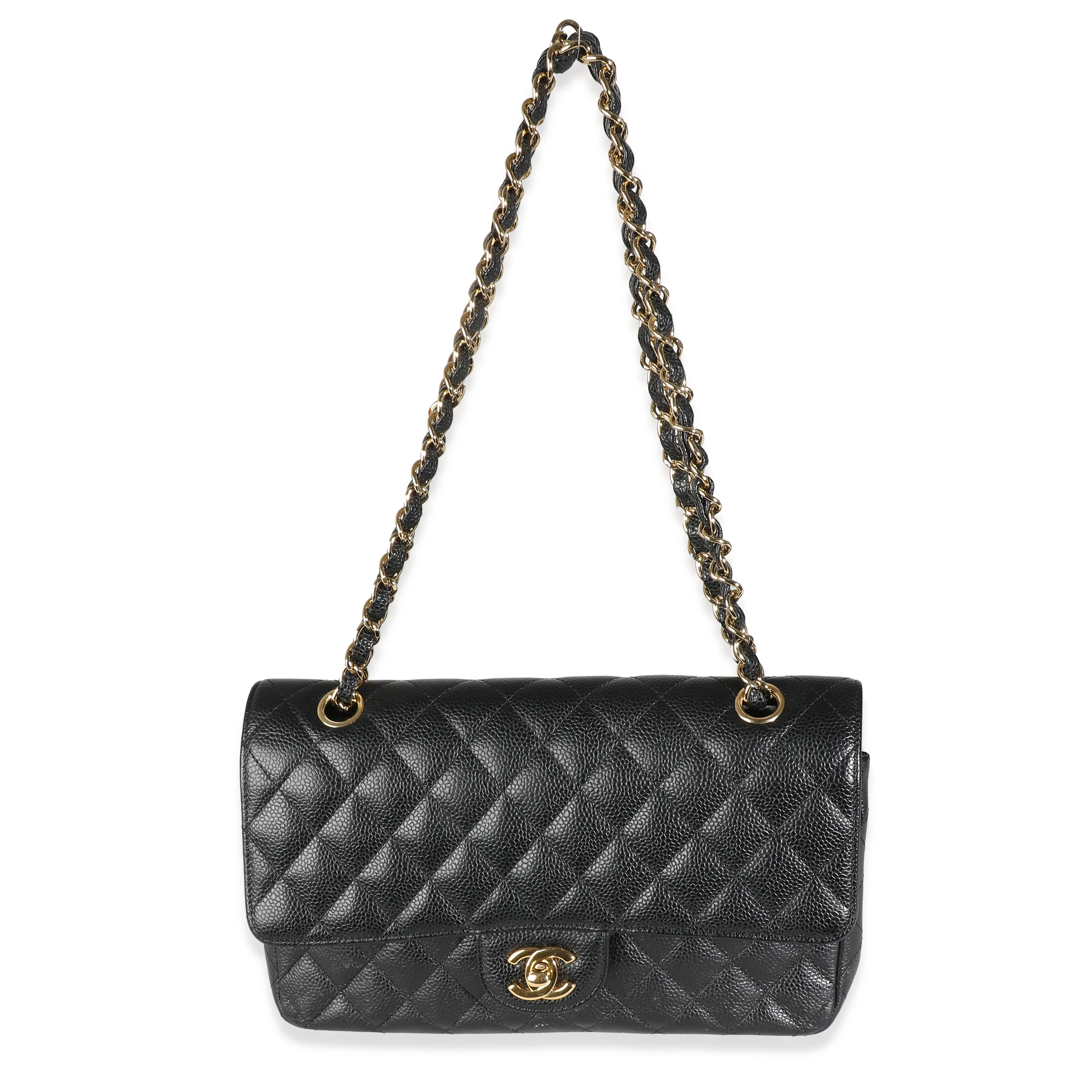 Black Quilted Medium Classic Double Flap Bag - Image 8