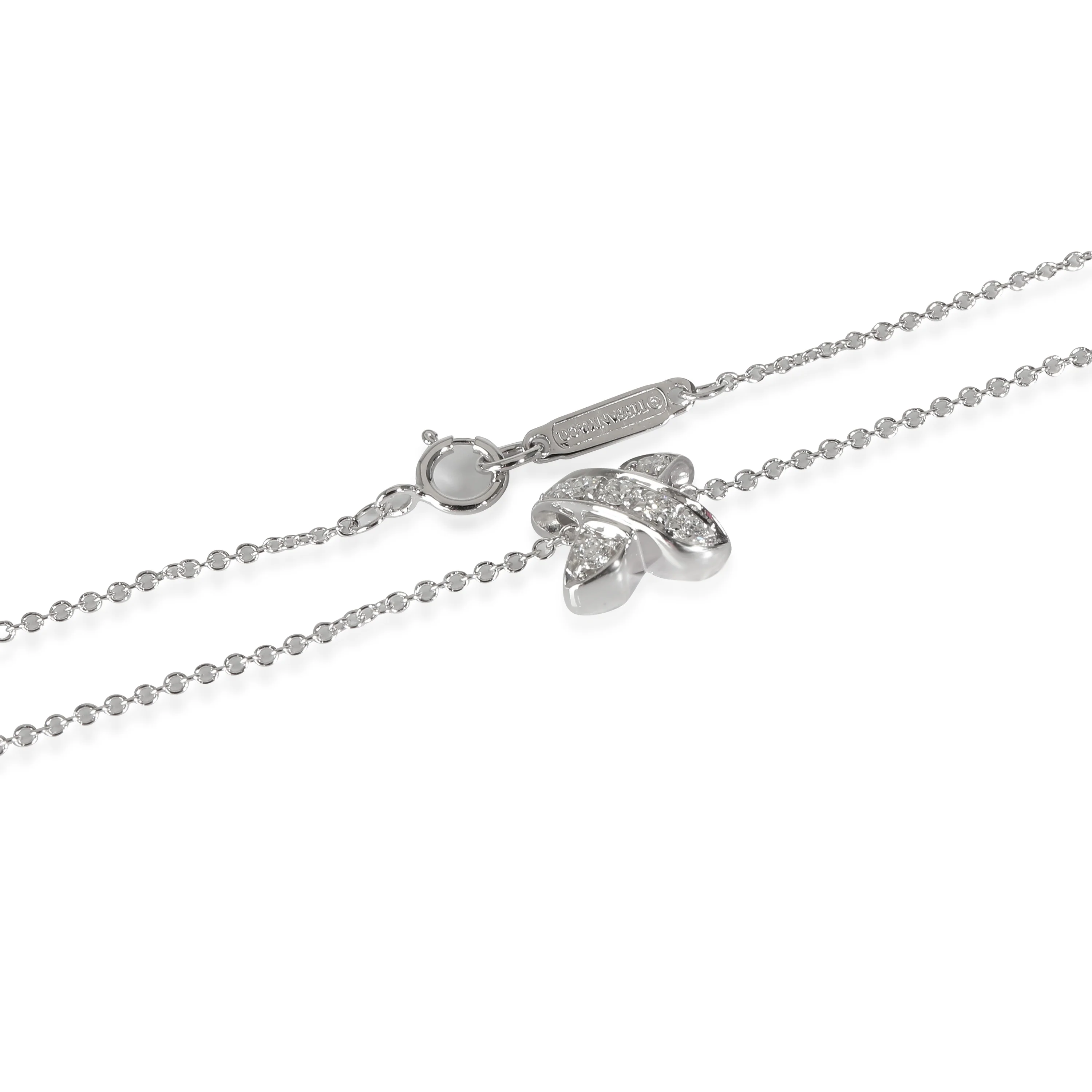 Vintage Fashion Pendant in 18k White Gold 0.2 CTW - Image 2