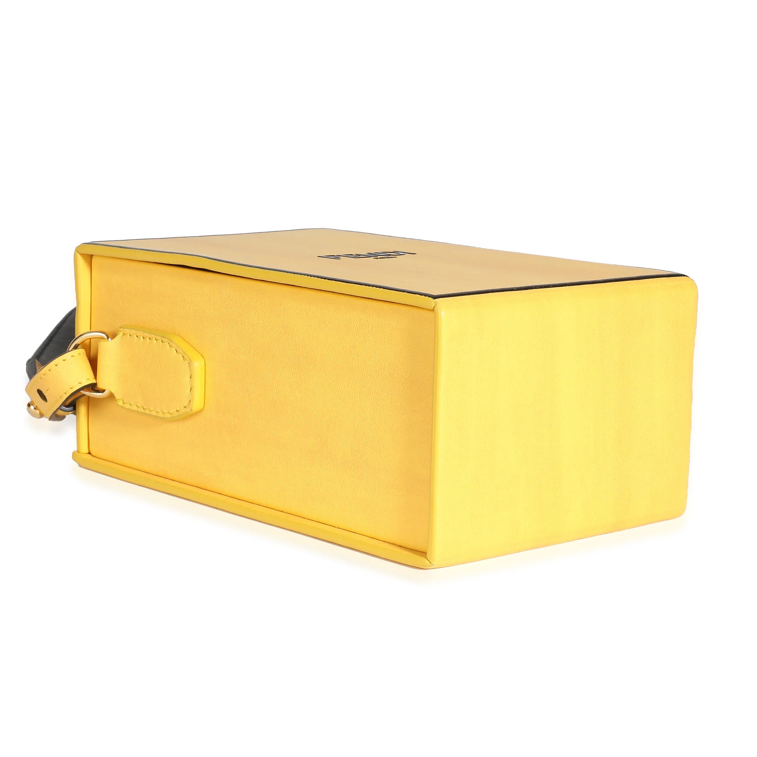 Yellow Vitello Fluffy Logo Vertical Box Bag - Image 4