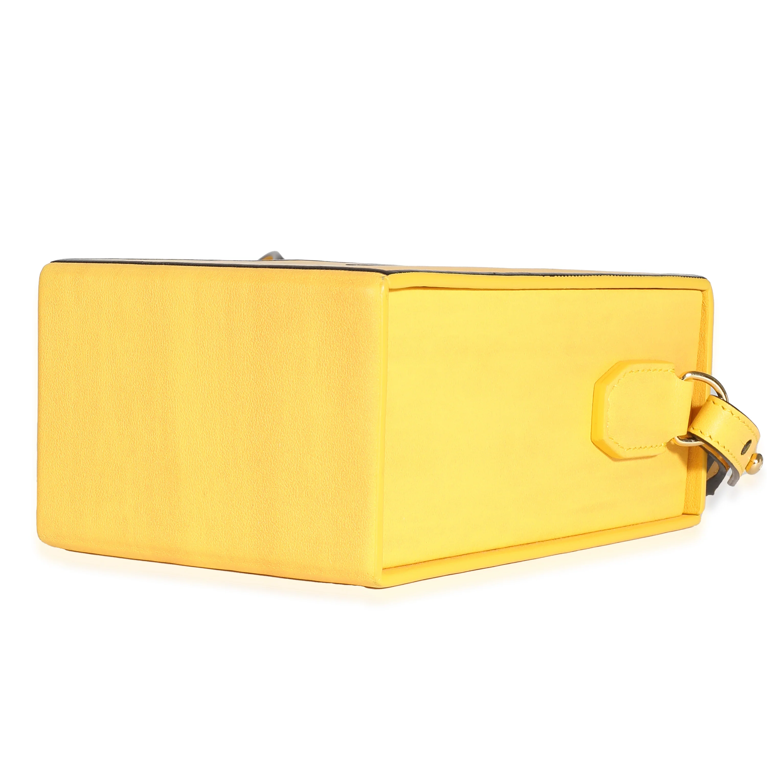 Yellow Vitello Fluffy Logo Vertical Box Bag - Image 6