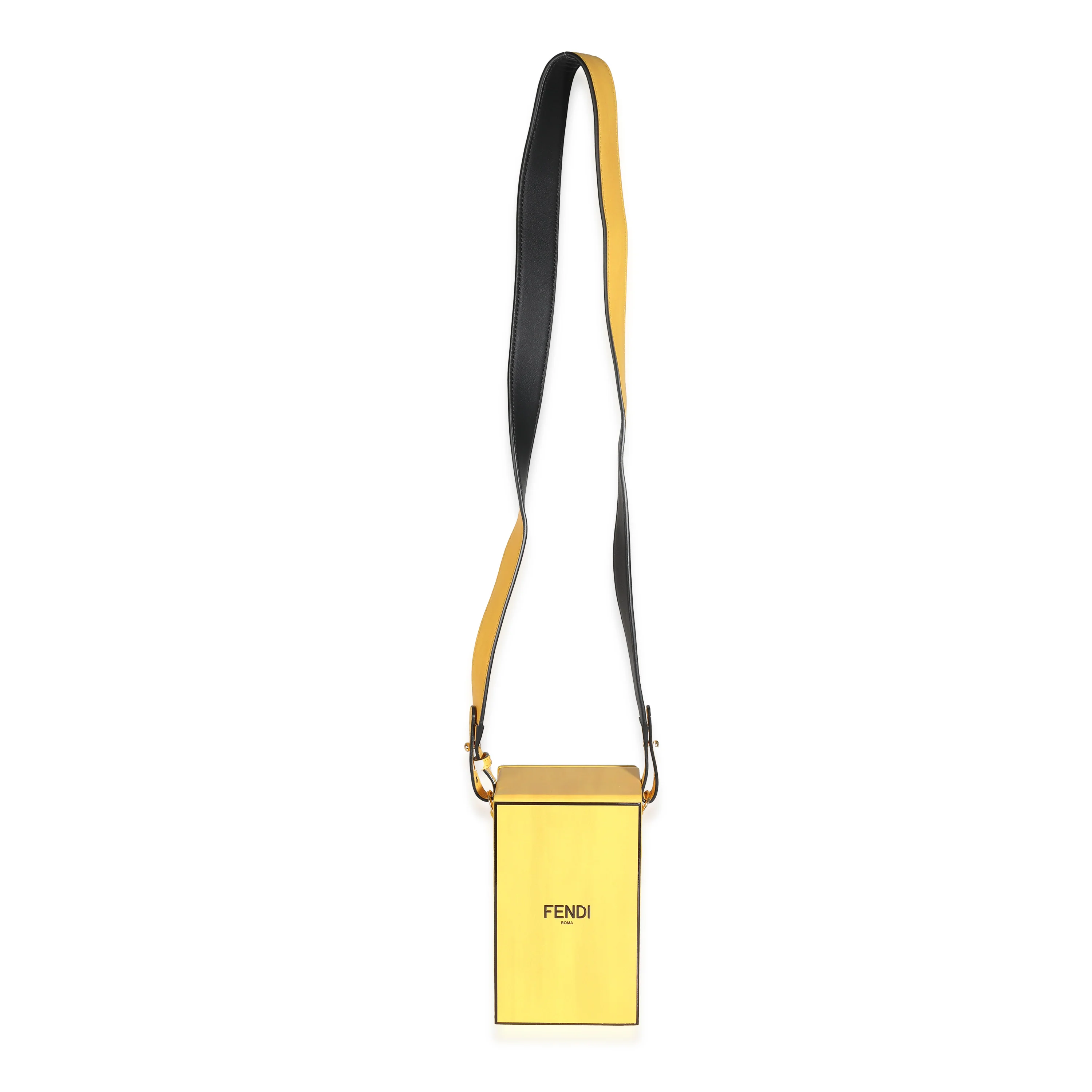 Yellow Vitello Fluffy Logo Vertical Box Bag - Image 8