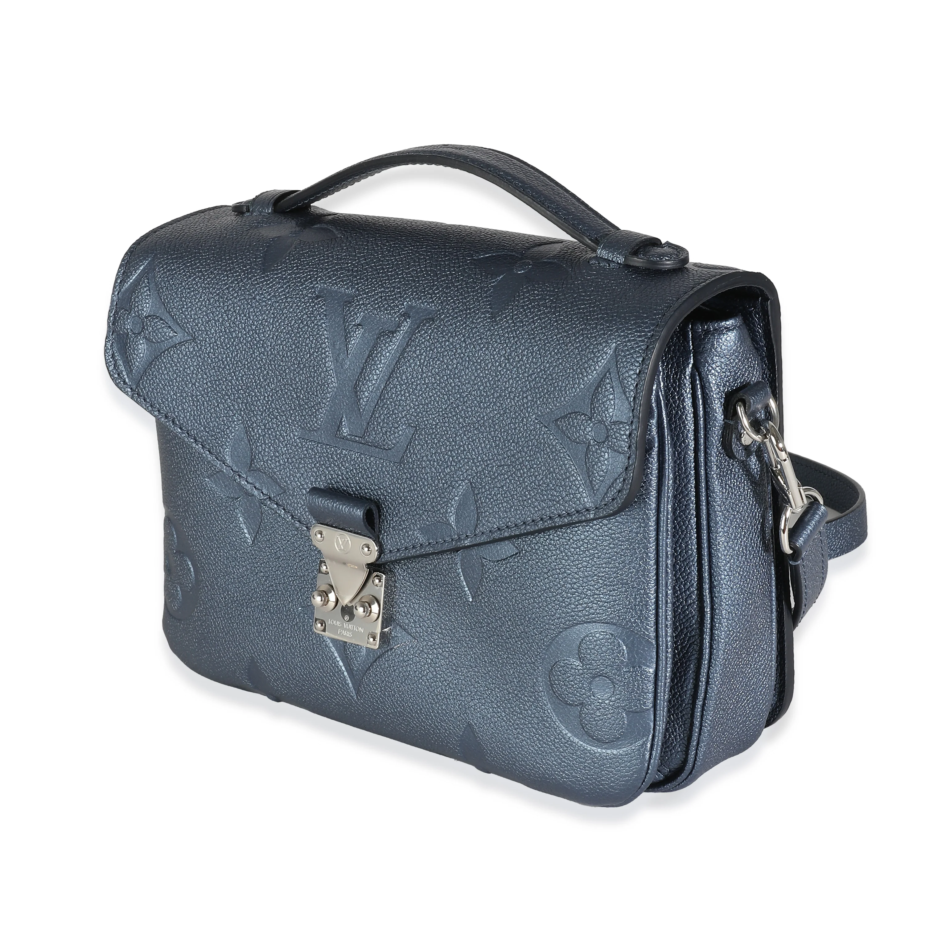 Metallic Navy Giant Monogram Empreinte Pochette Métis - Image 2