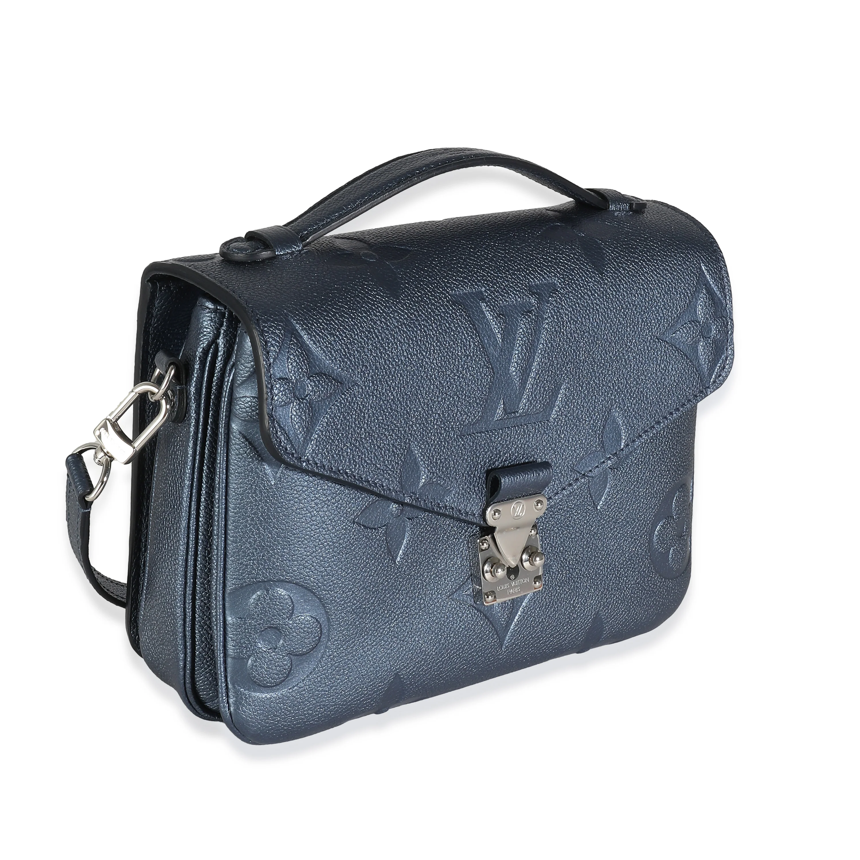 Metallic Navy Giant Monogram Empreinte Pochette Métis - Image 3