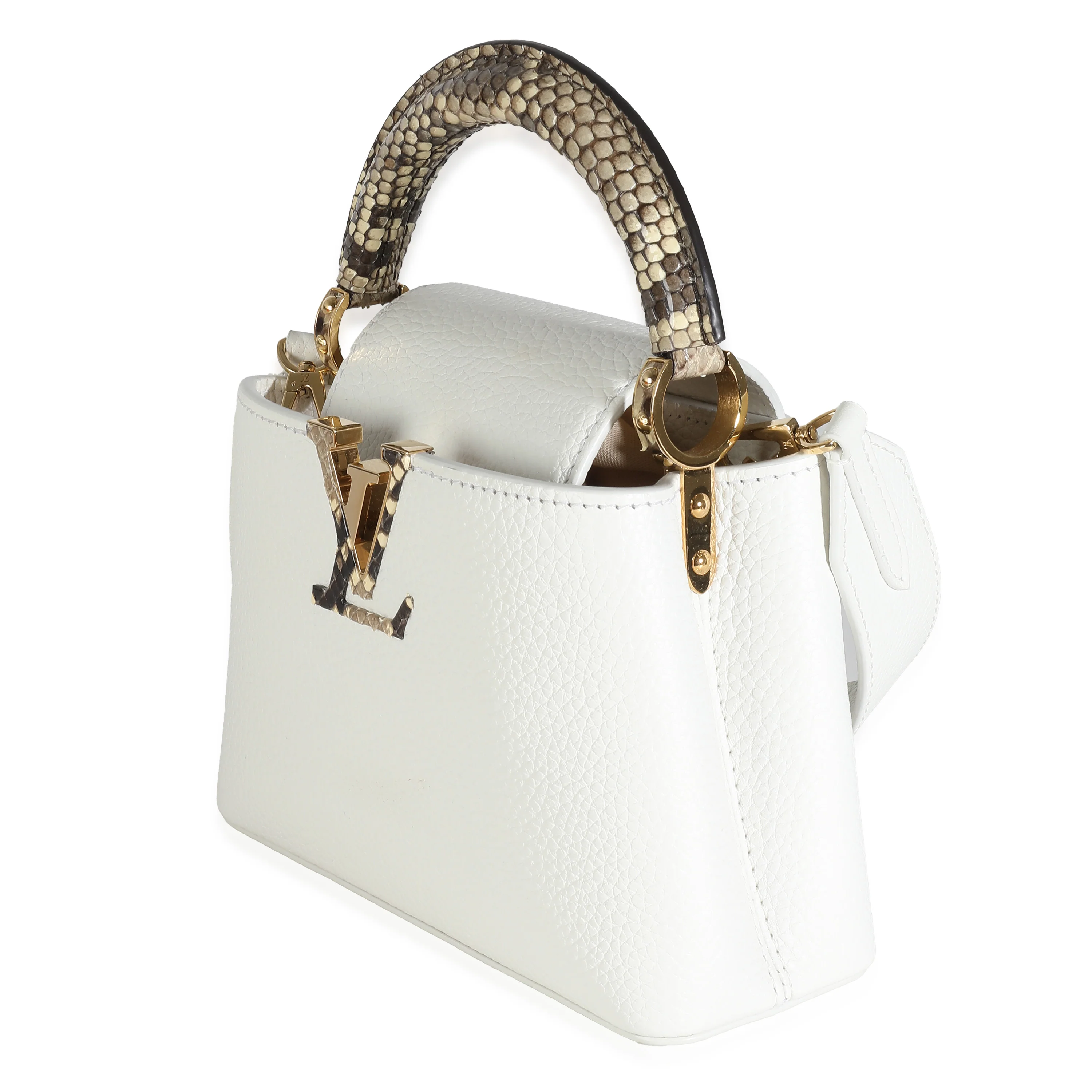 Python White Taurillon Mini Capucines - Image 2