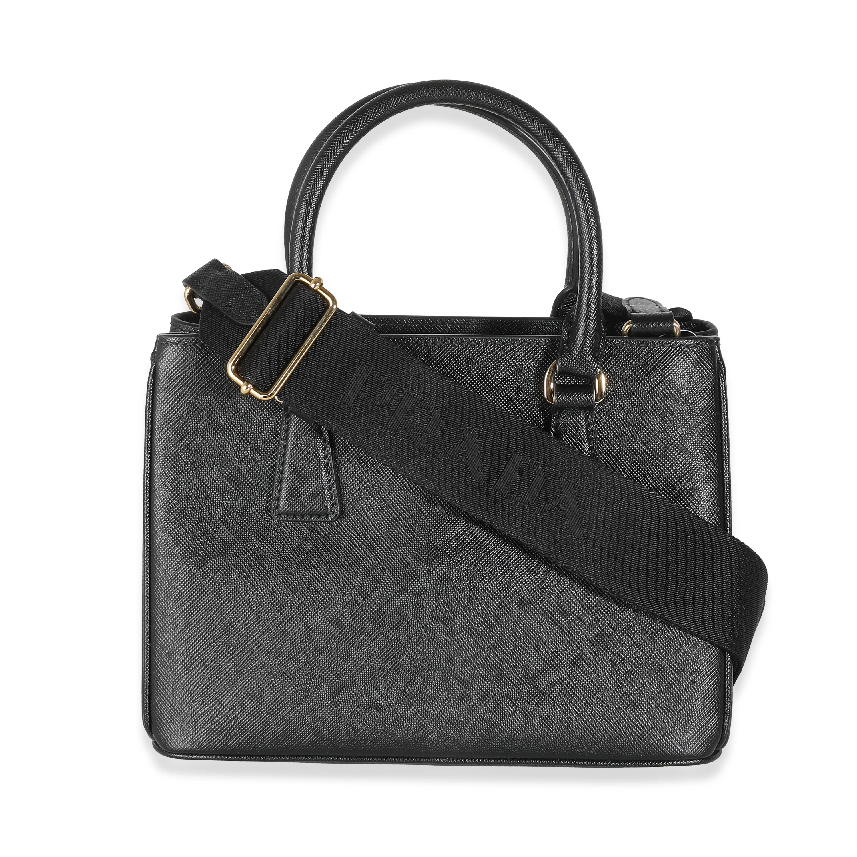 Black Saffiano Lux Mini Galleria Tote - Image 4