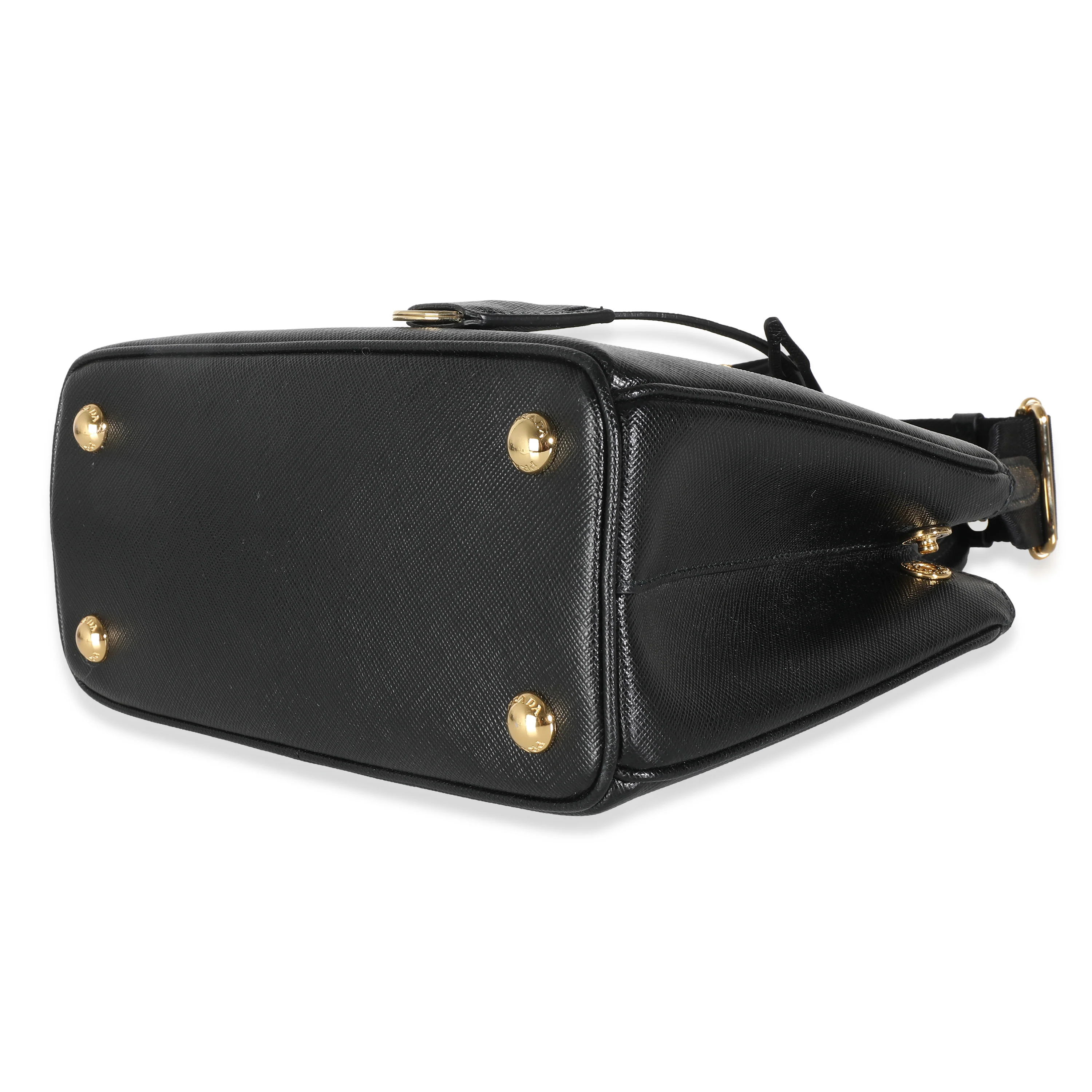 Black Saffiano Lux Mini Galleria Tote - Image 7