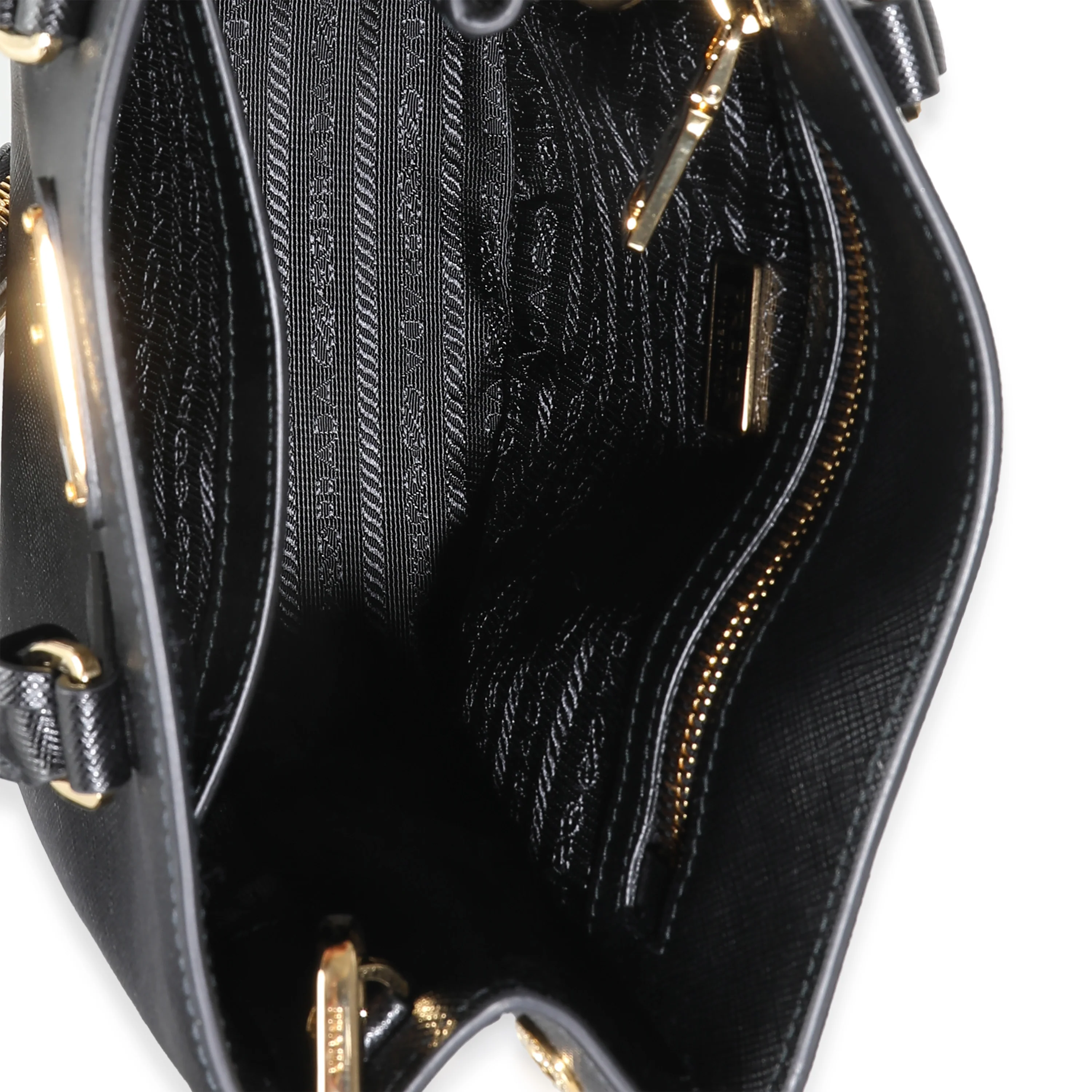 Black Saffiano Lux Mini Galleria Tote - Image 9