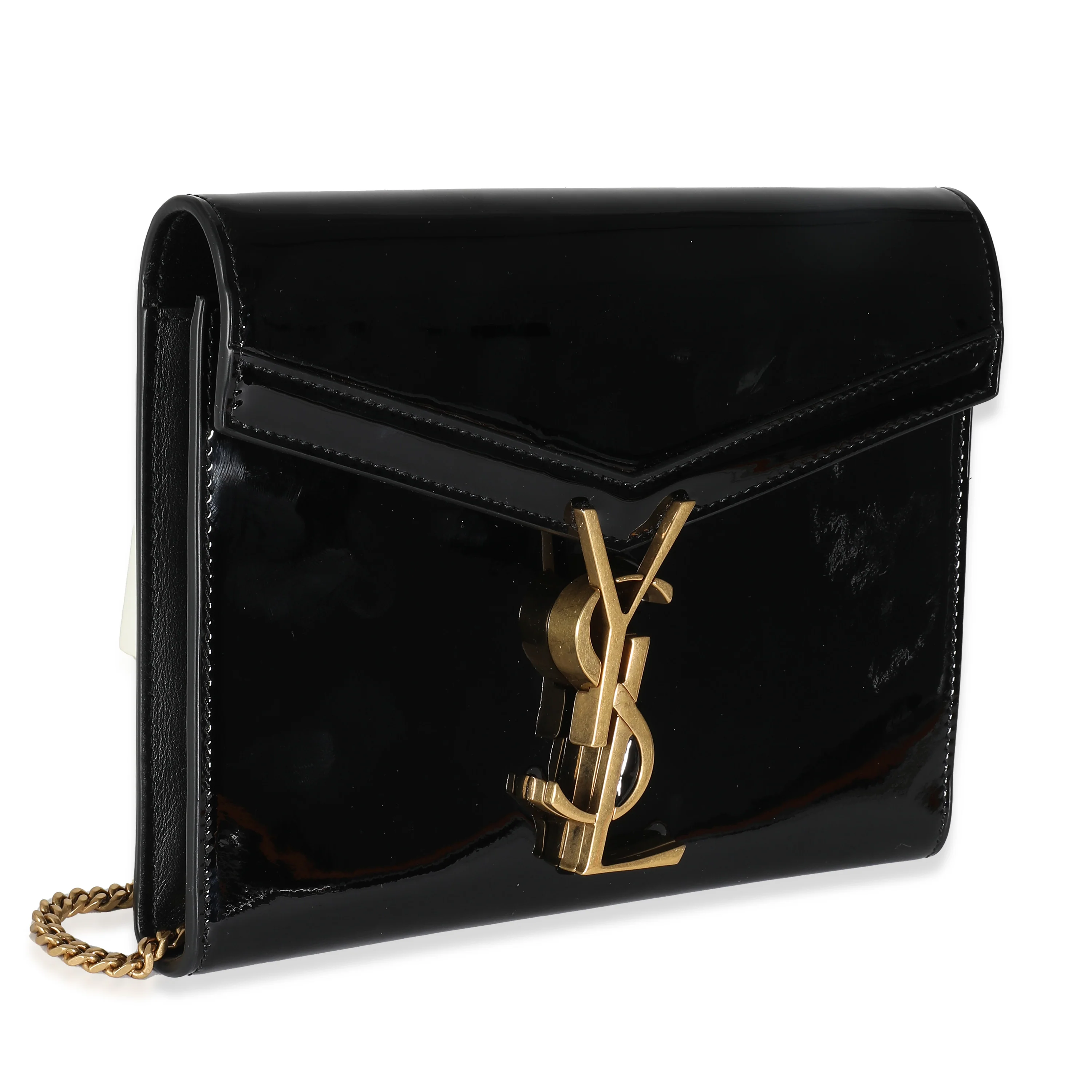 Black Patent Cassandre Chain Bag - Image 3