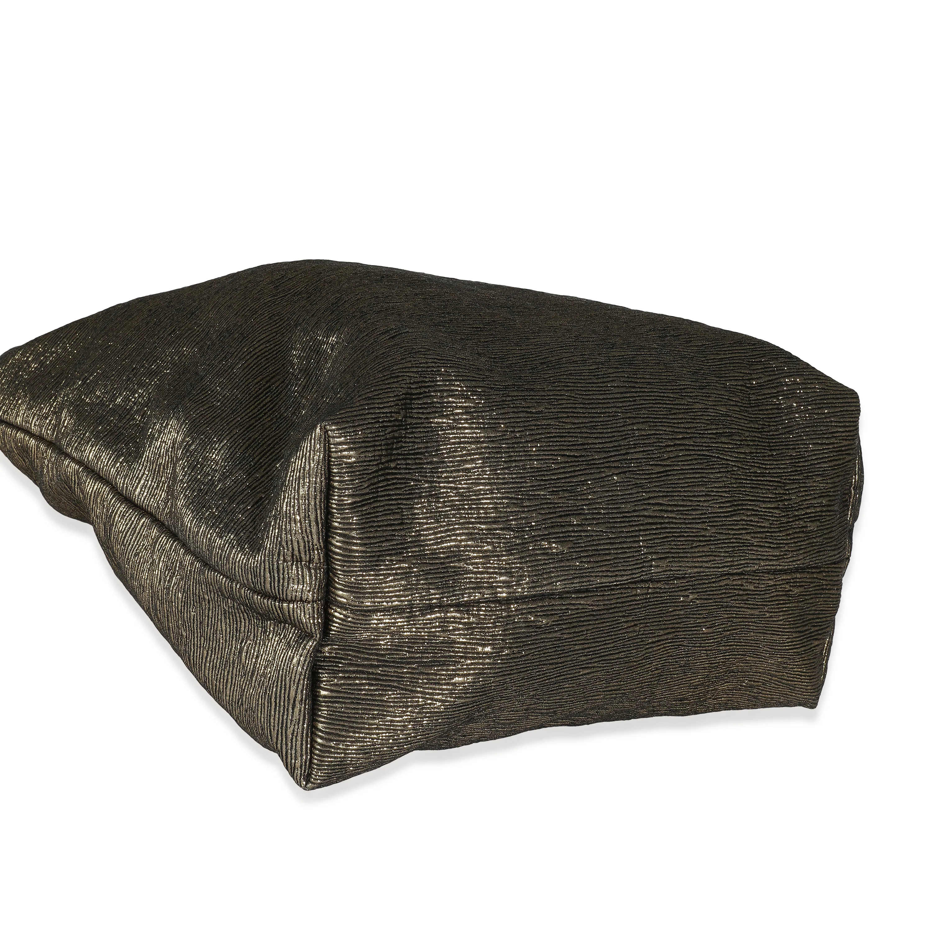 Metallic Gold Jacquard Double Jeu Tote - Image 7