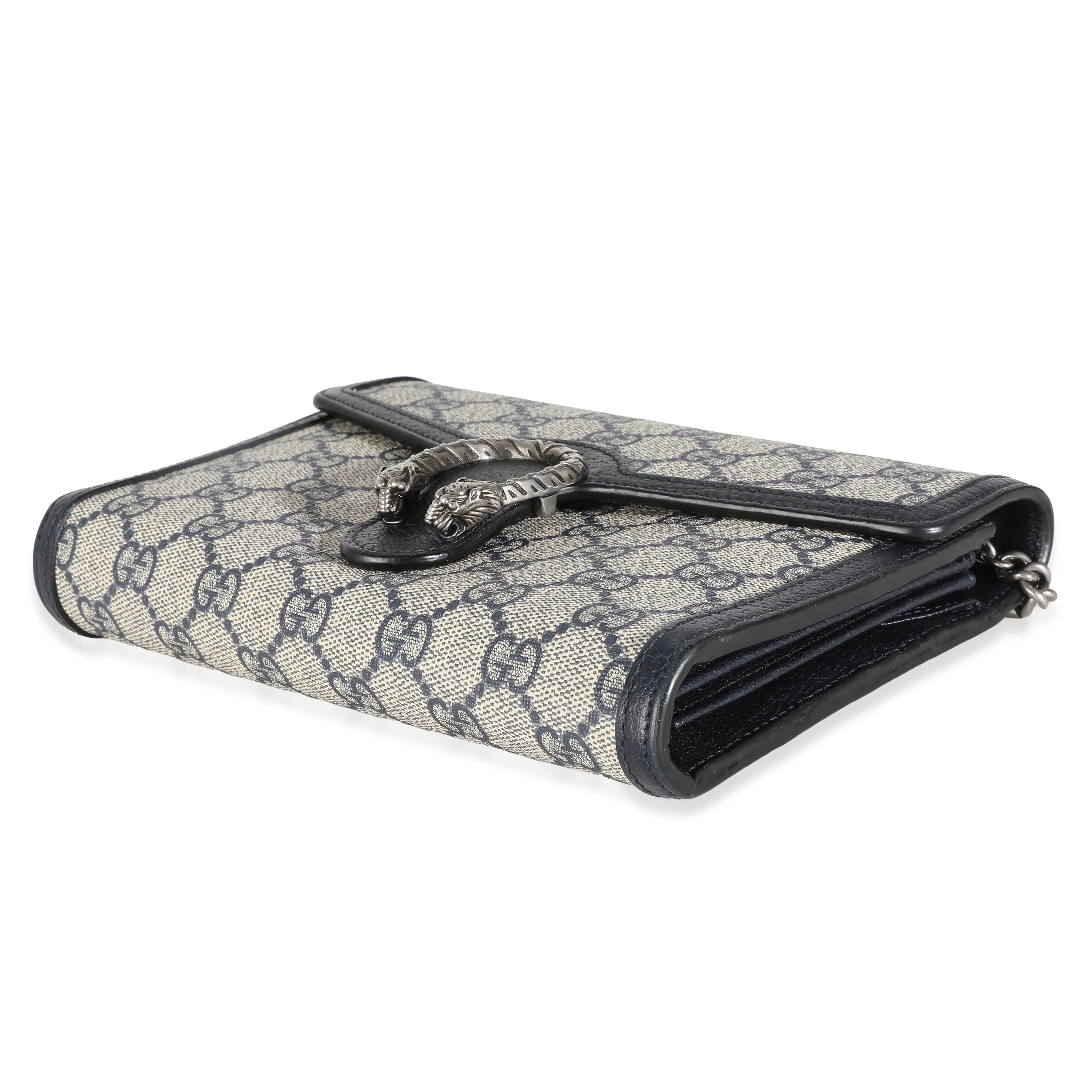 Gucci Navy Beige GG Dionysus Chain Wallet - Image 5