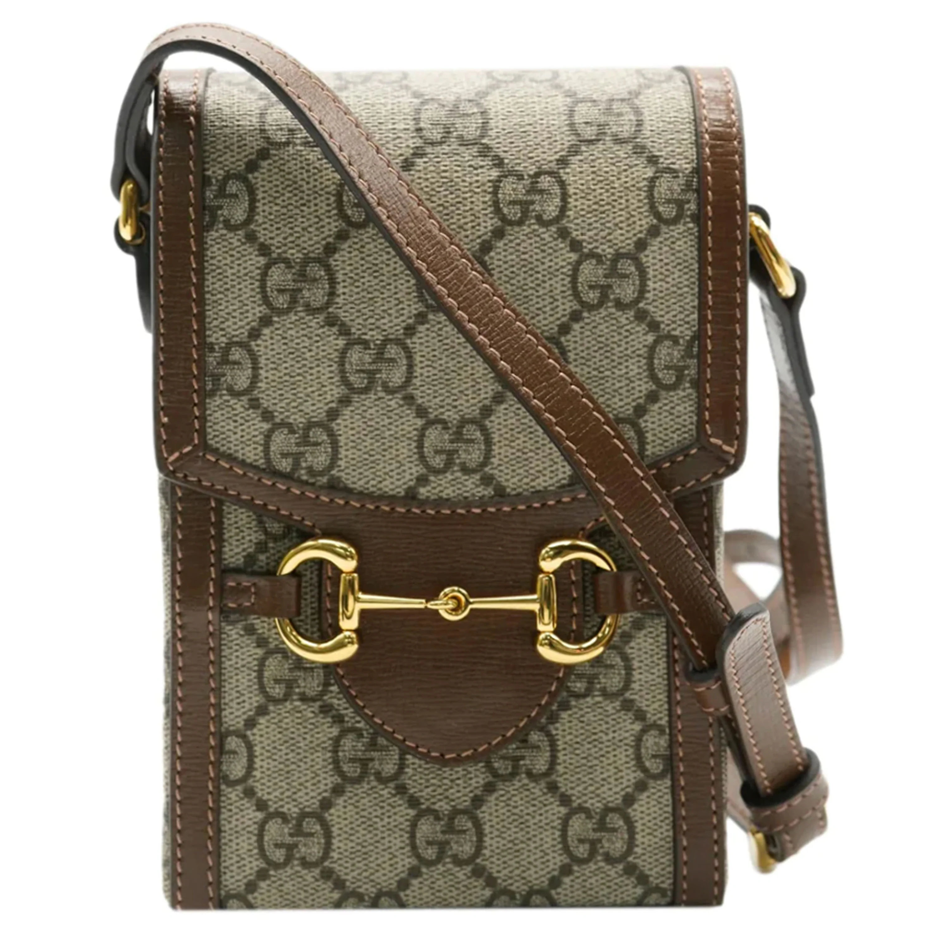 Beige GG Supreme Canvas Mini 1955 Horsebit Bag