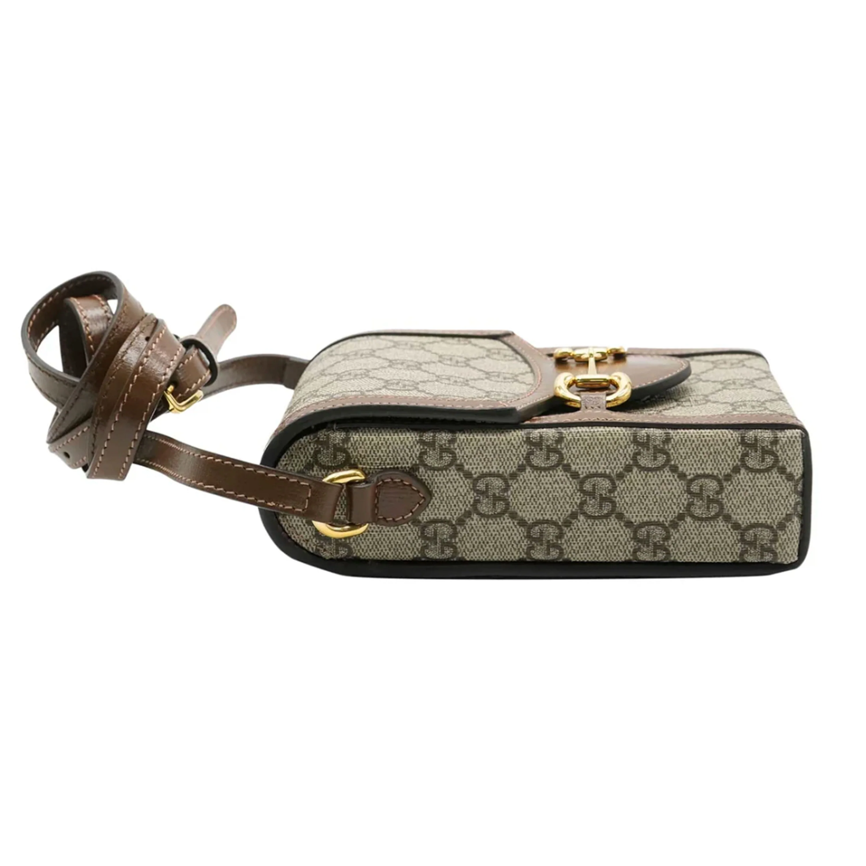 Beige GG Supreme Canvas Mini 1955 Horsebit Bag - Image 3