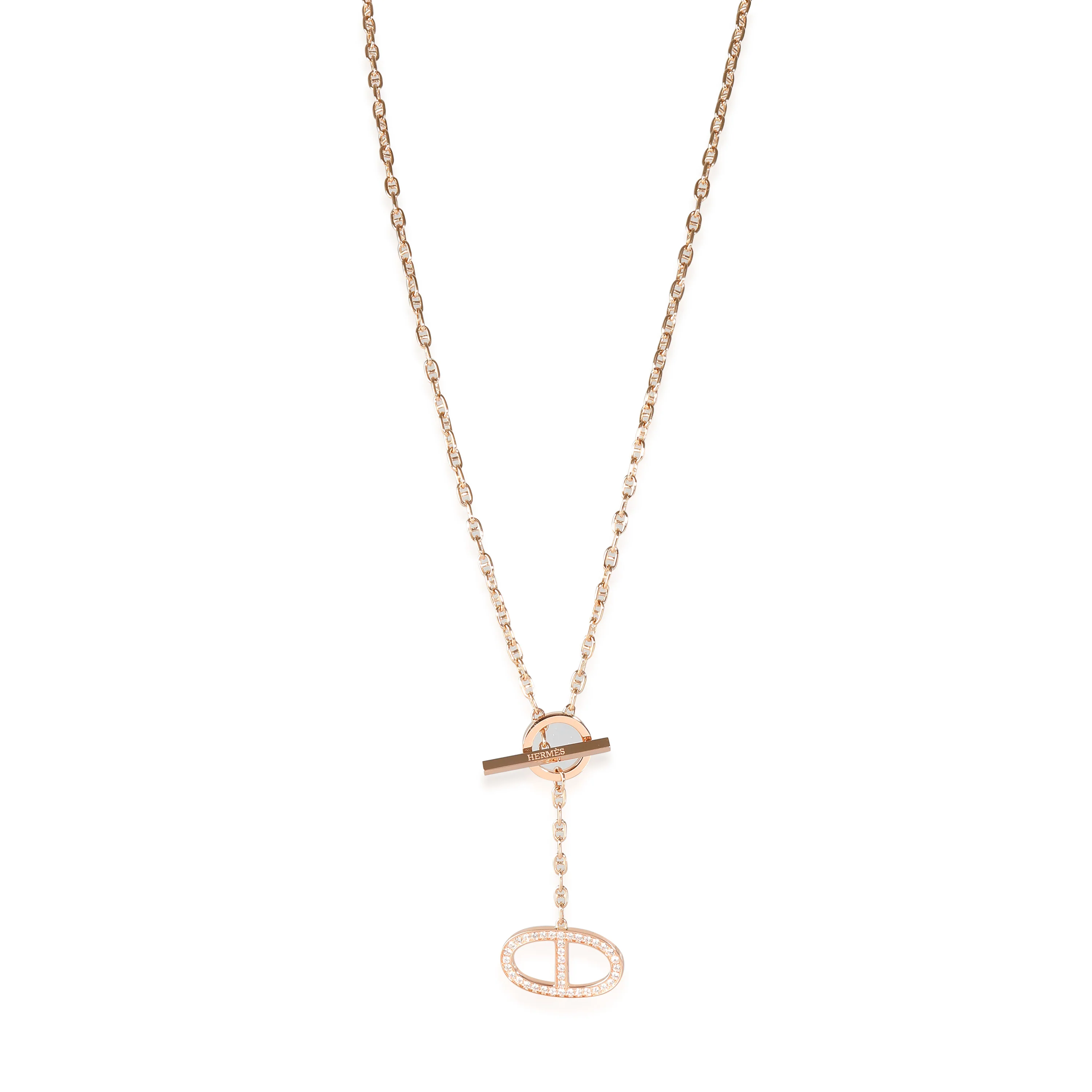 Chaine dancre Fashion Necklace in 18k Rose Gold 0.3 CTW - Image 2