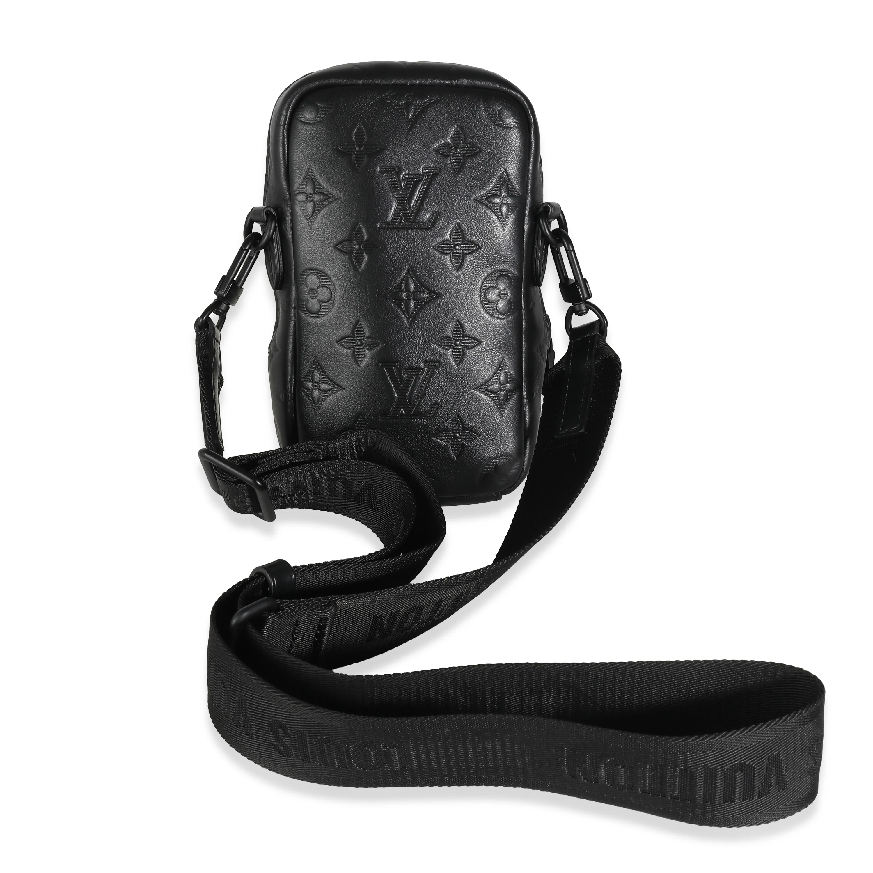 Louis Vuitton Black Monogram Shadow Double Phone Pouch NM - Image 4