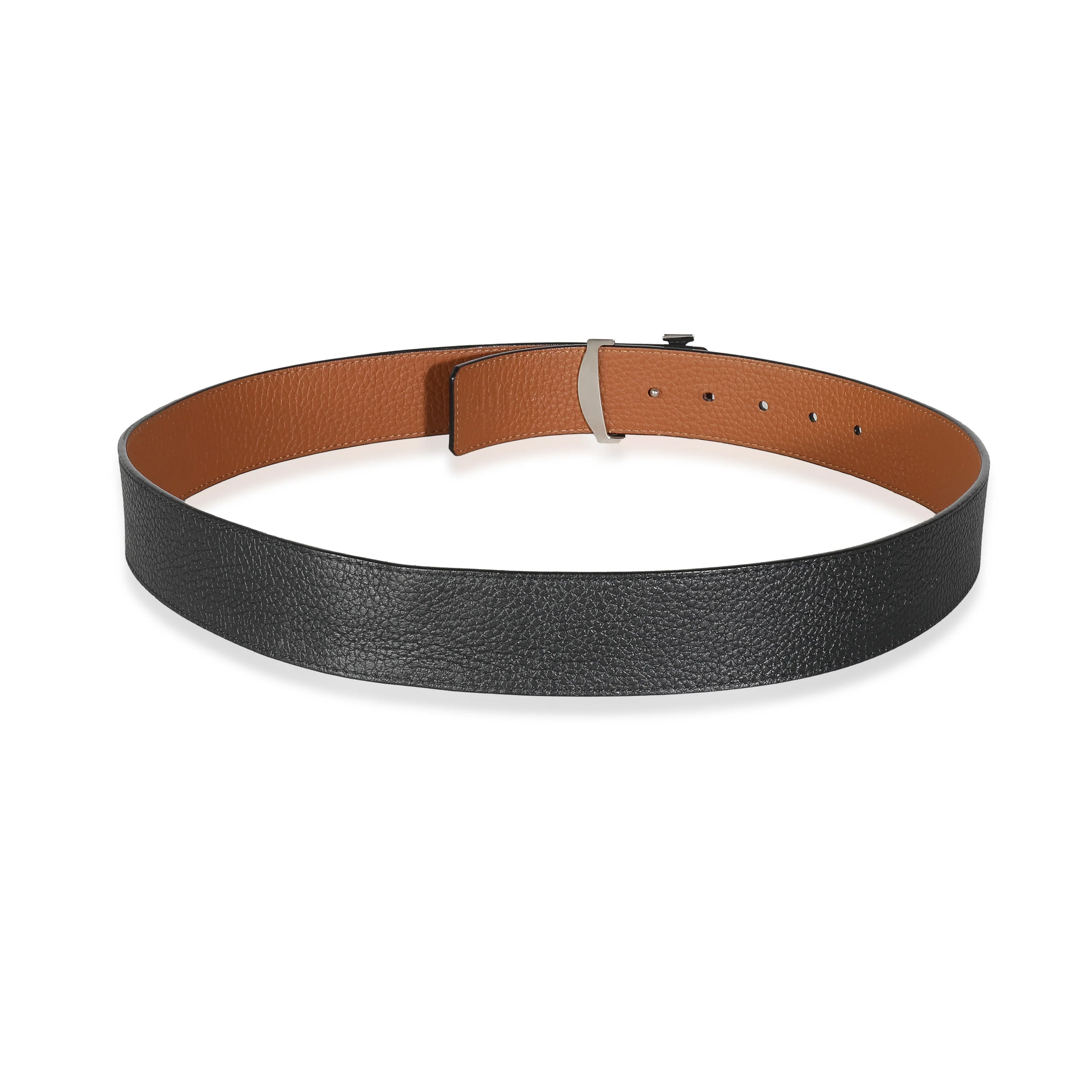 Louis Vuitton Black Tan Leather Reversible LV Initiales 40MM Belt 90/36 - Image 4