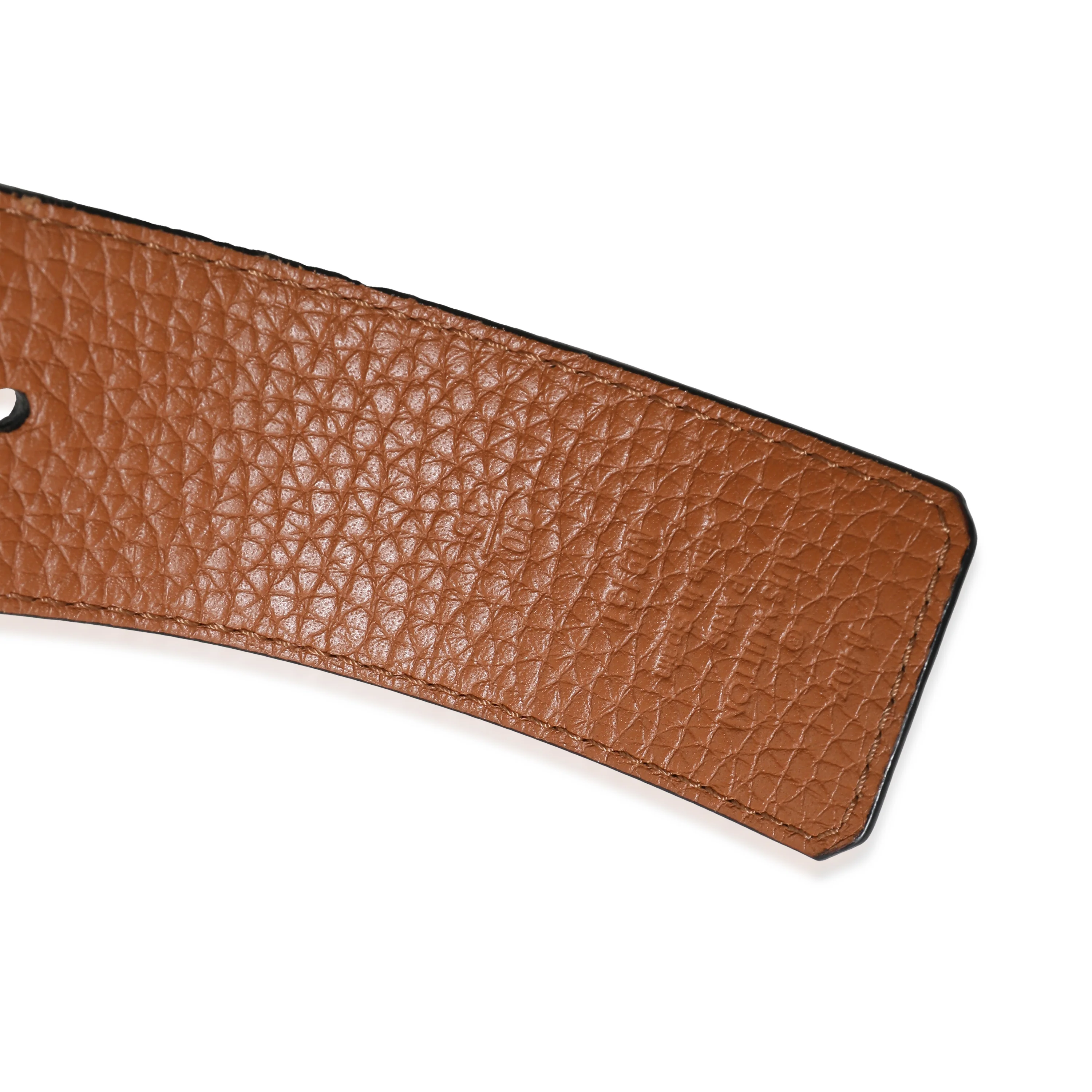 Louis Vuitton Black Tan Leather Reversible LV Initiales 40MM Belt 90/36 - Image 5