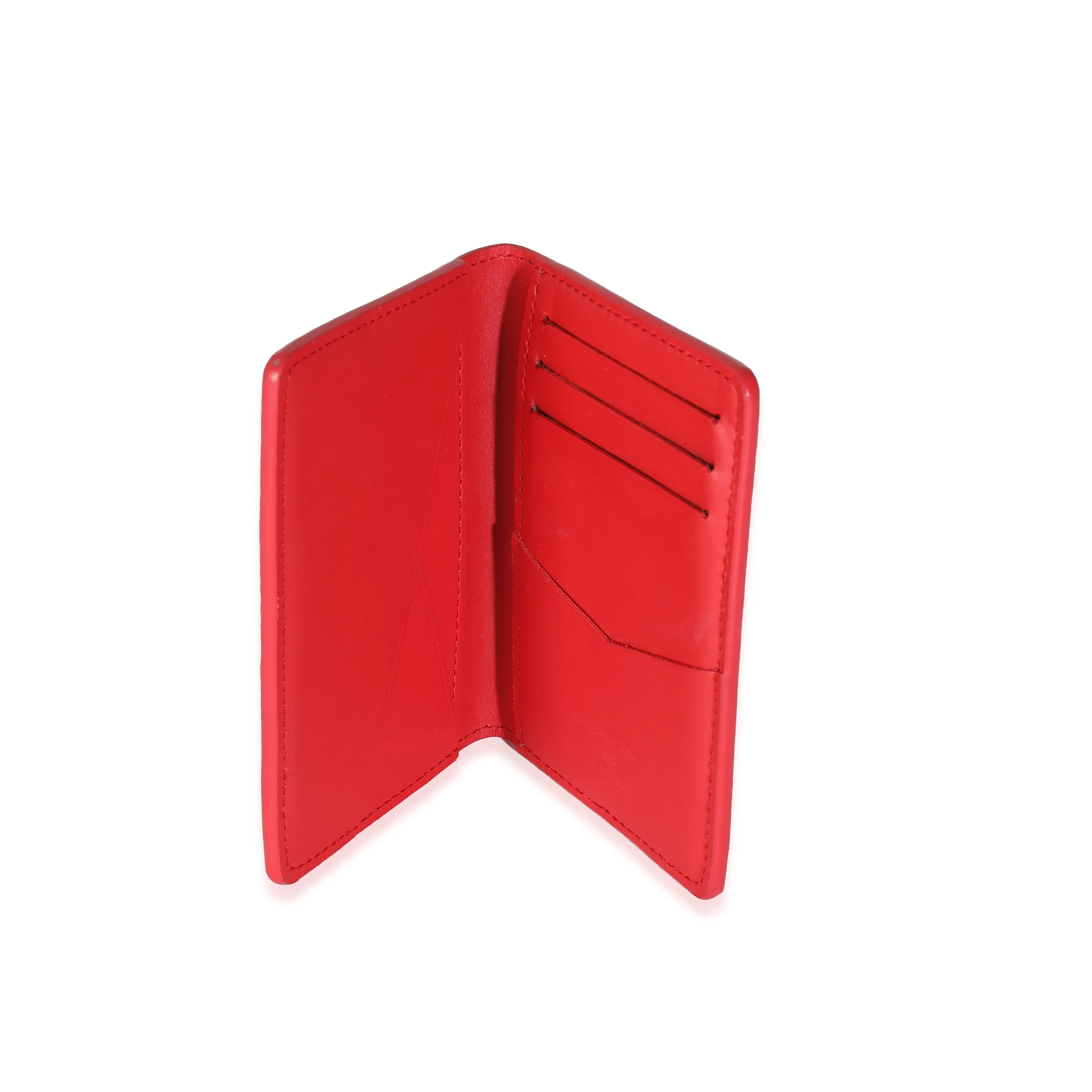 Red White Blue Leather Damier Spray Pocket Organizer - Image 4