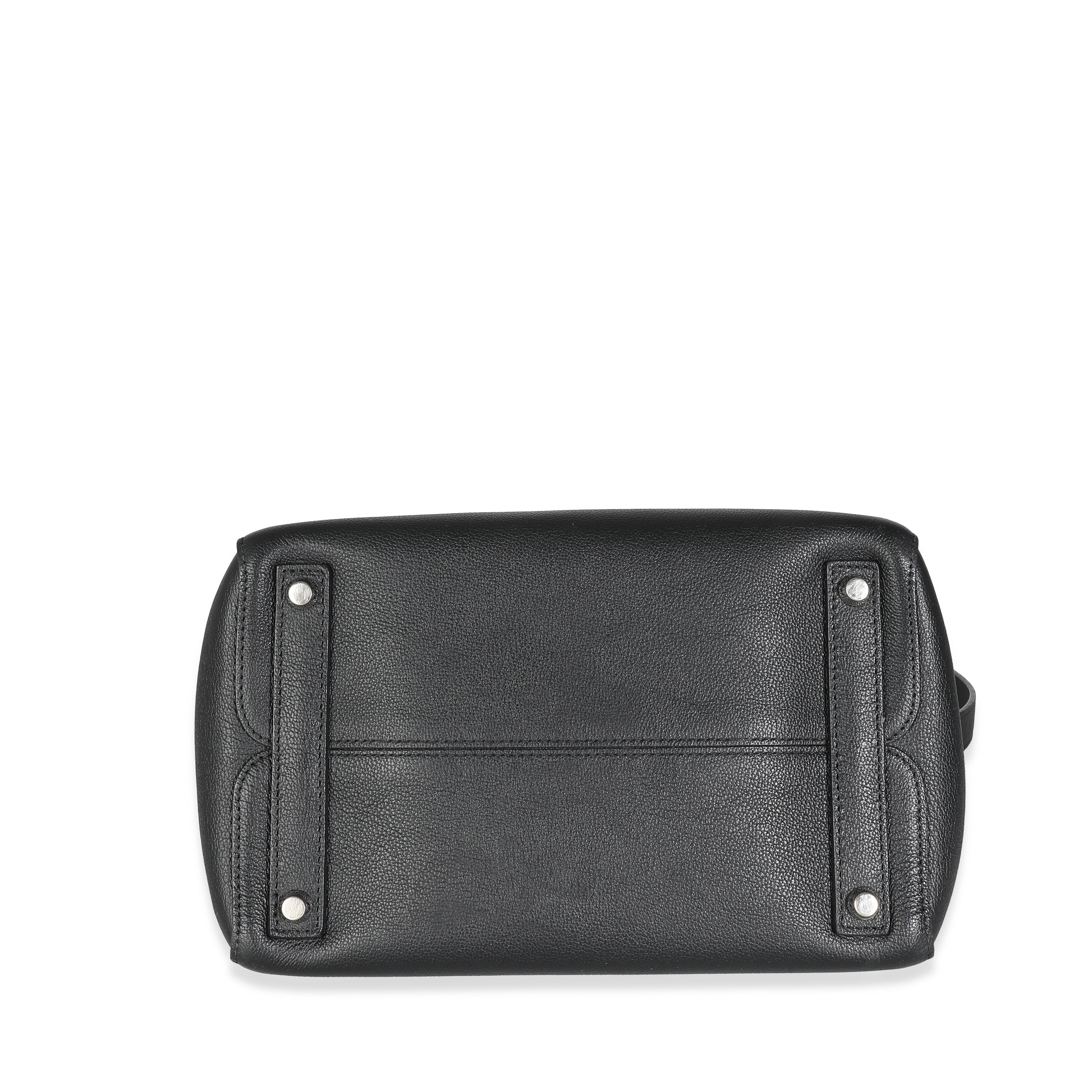 Black Supple Grained Calfskin Open Bar Tote - Image 5