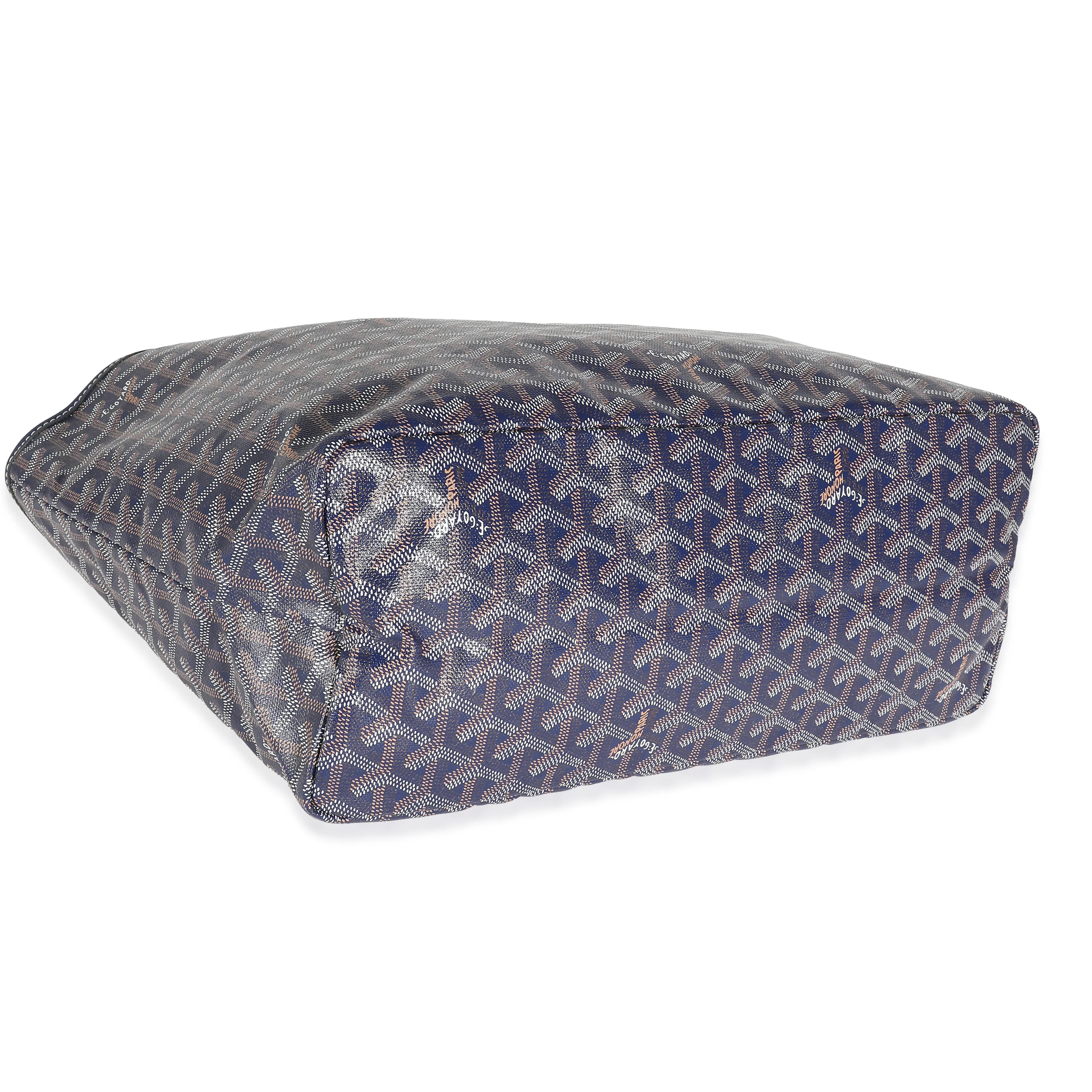Navy Goyardine Canvas Saint Louis PM - Image 7