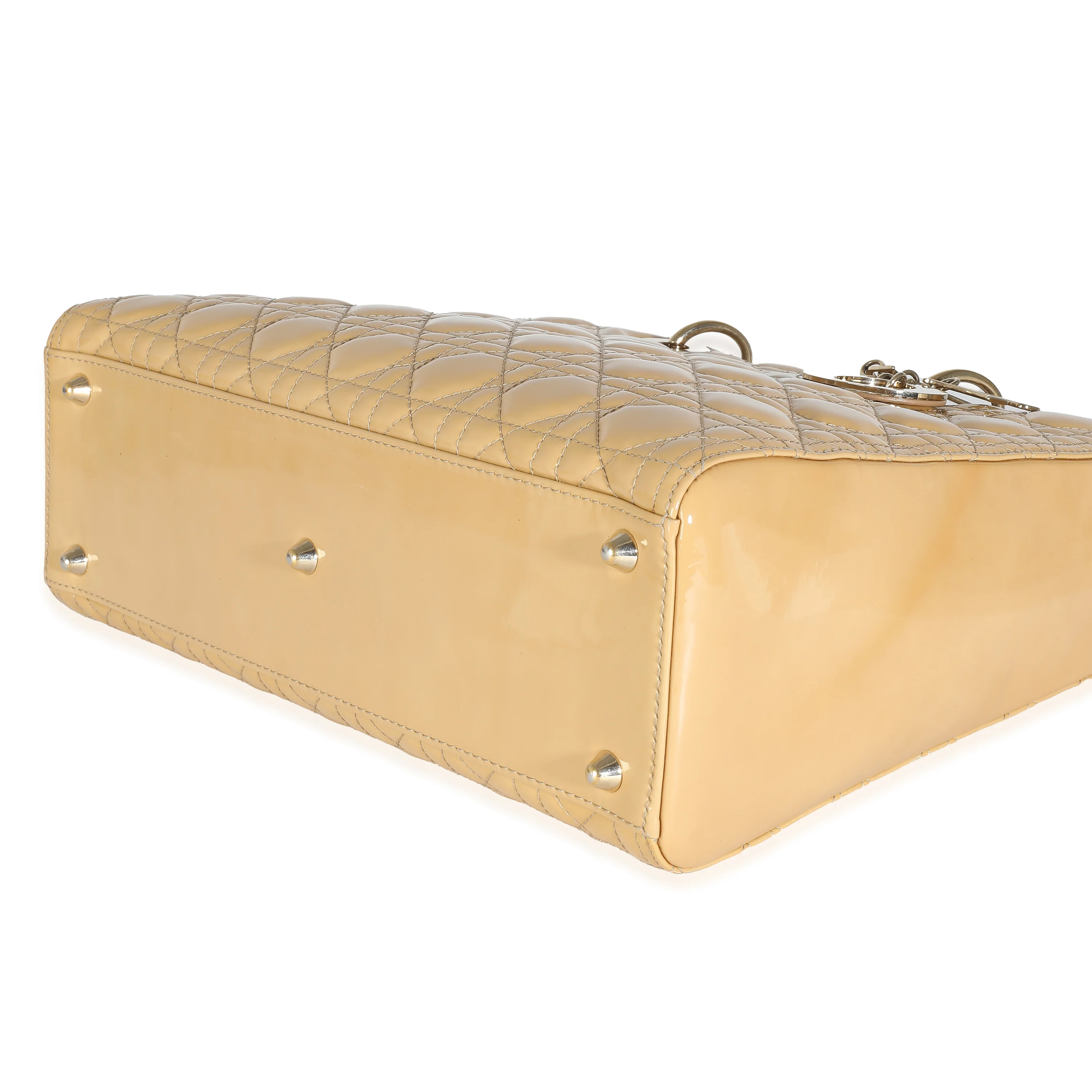 Beige Patent Cannage Large Lady Dior - Image 2