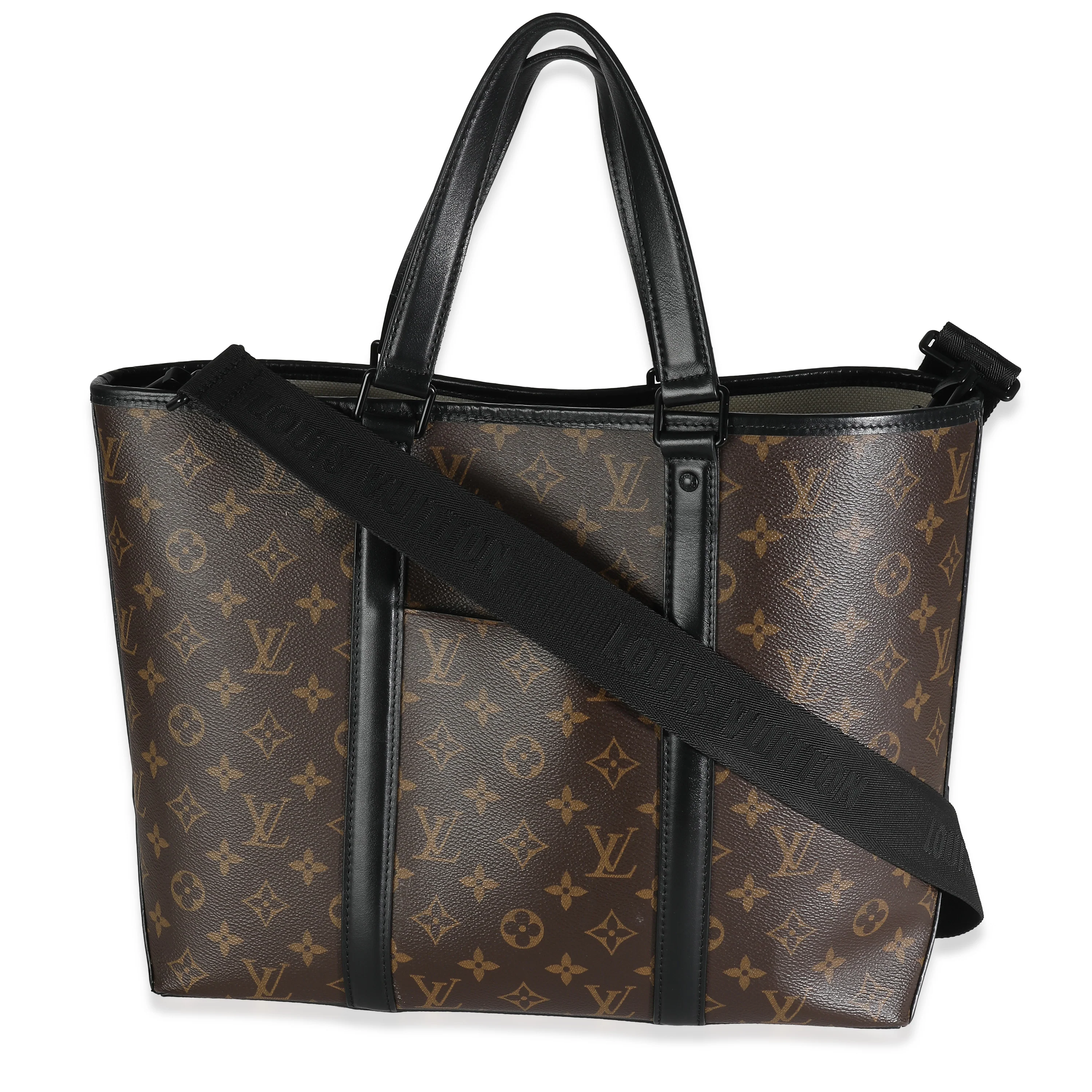 Louis Vuitton Monogram Macassar Canvas Weekend Tote - Image 3