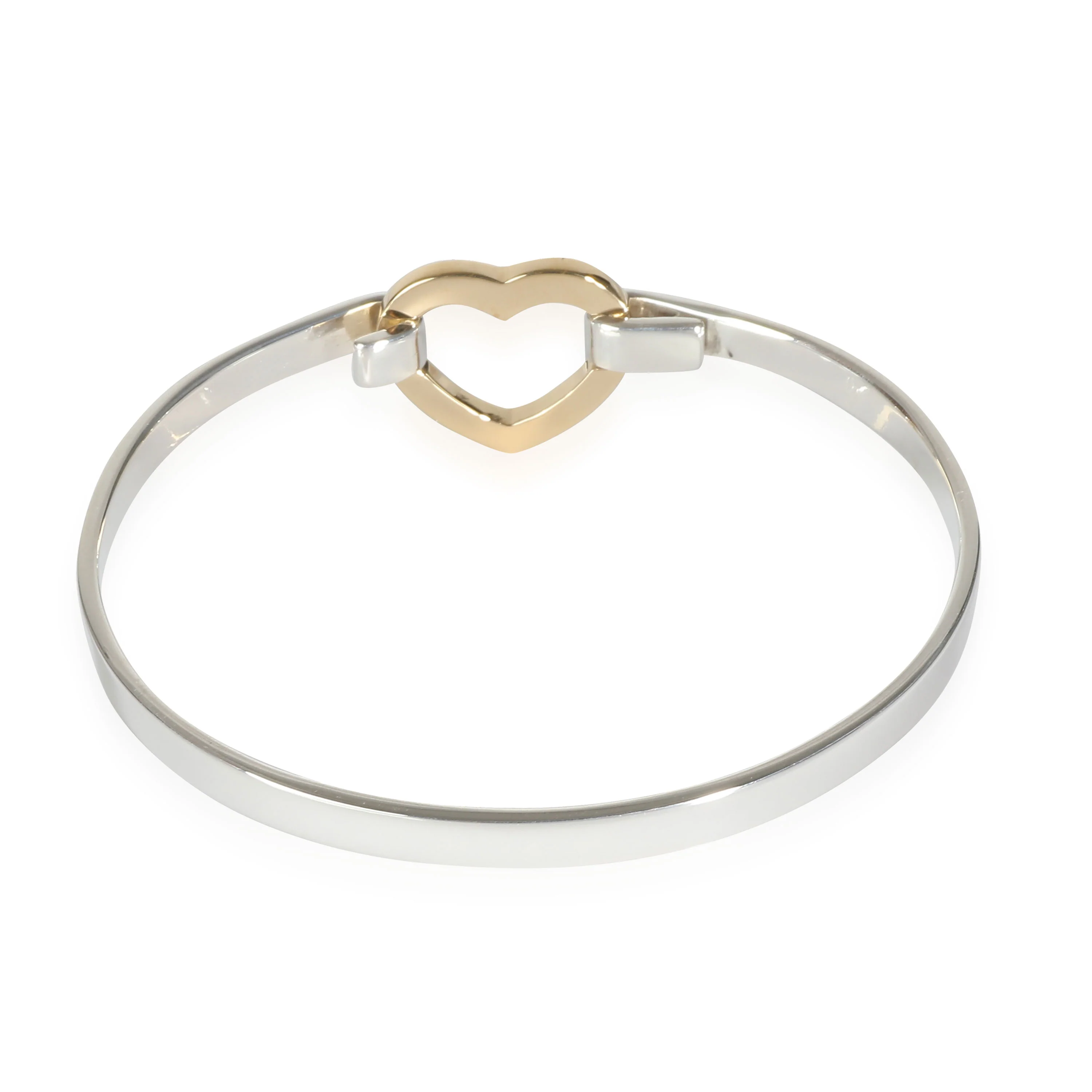 Vintage Heart Bracelet in 18k Yellow Gold/Sterling Silver - Image 4