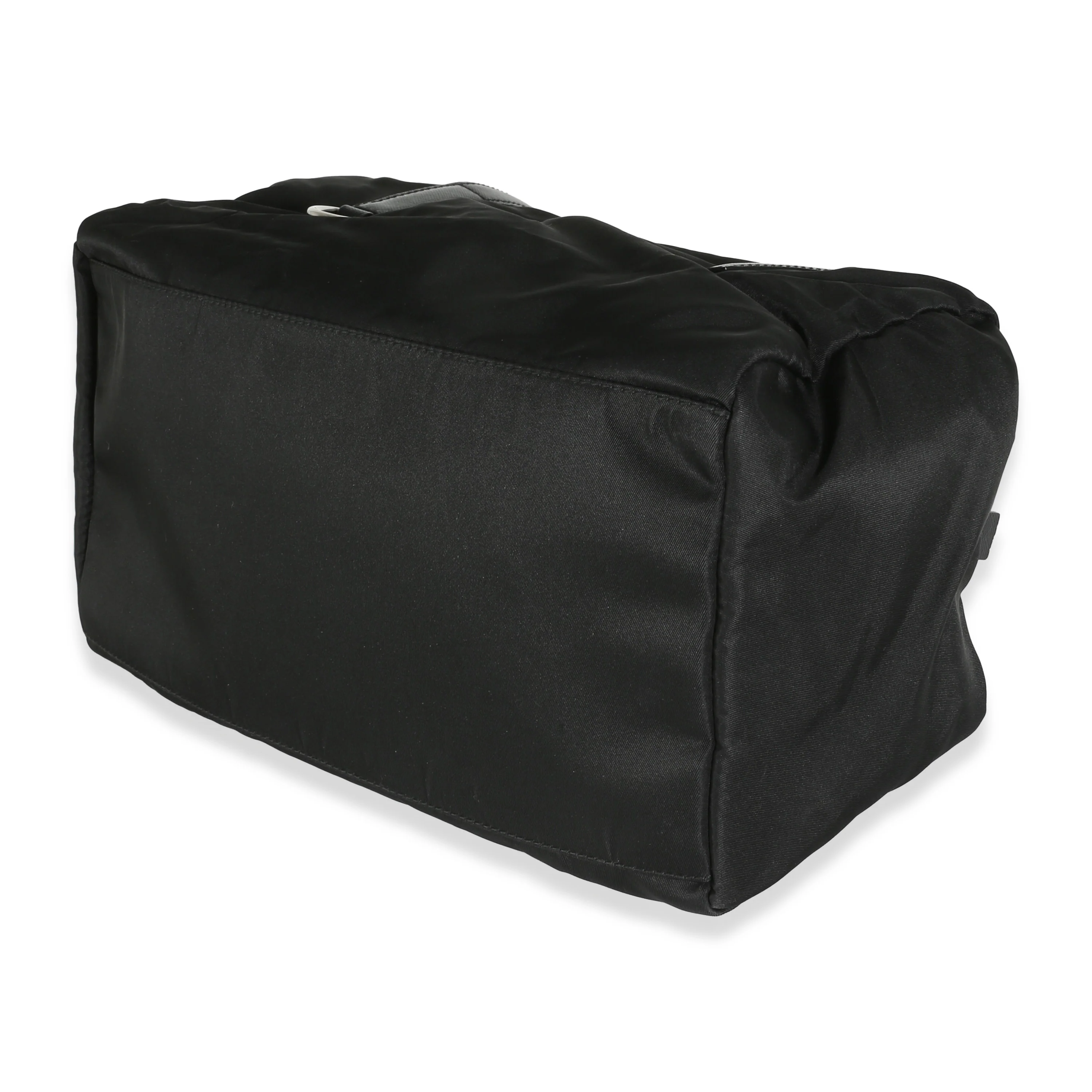Black Tessuto Nylon Small Bowler Bag - Image 7