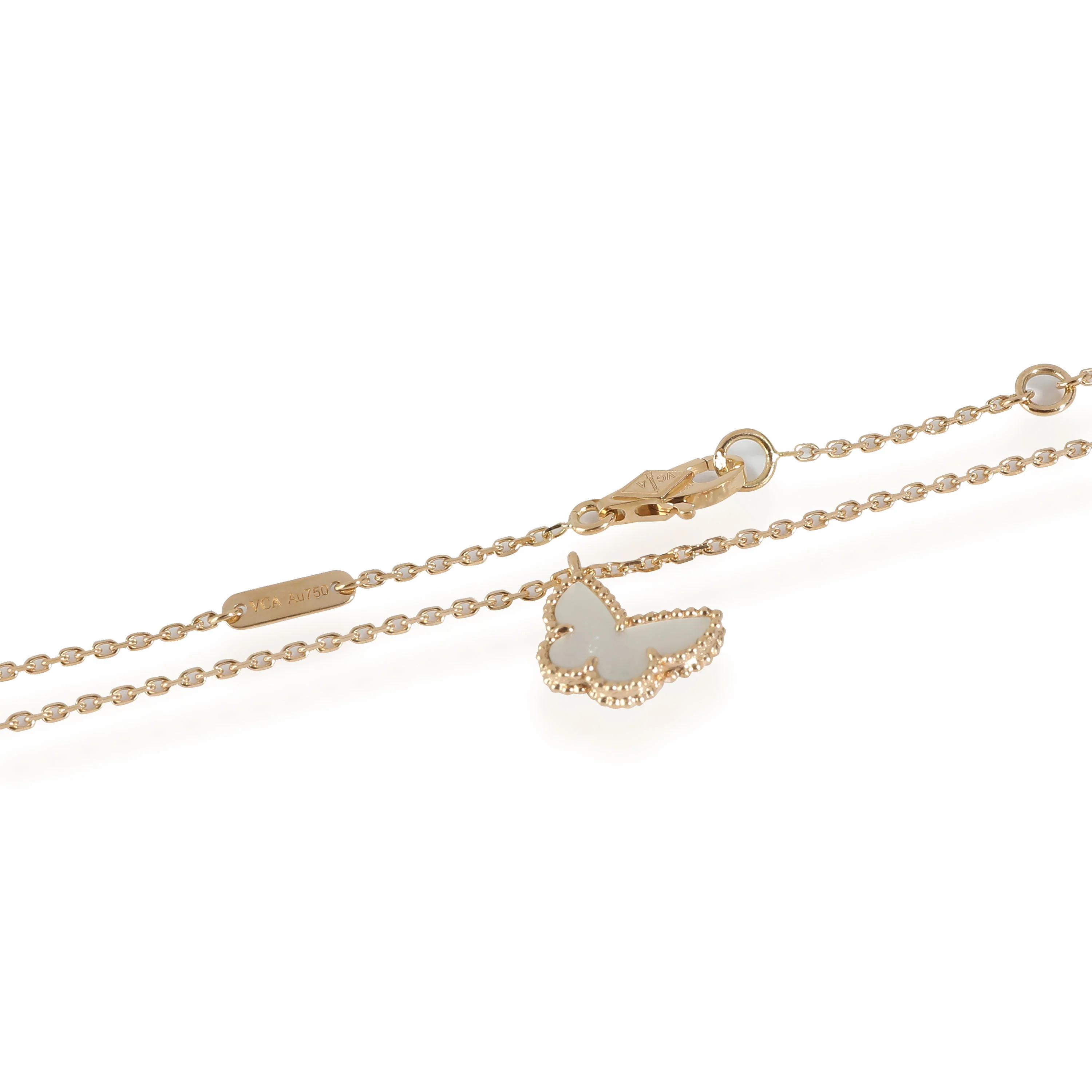 Alhambra Mother Of Pearl Butterfly Pendant in 18k Yellow Gold - Image 2