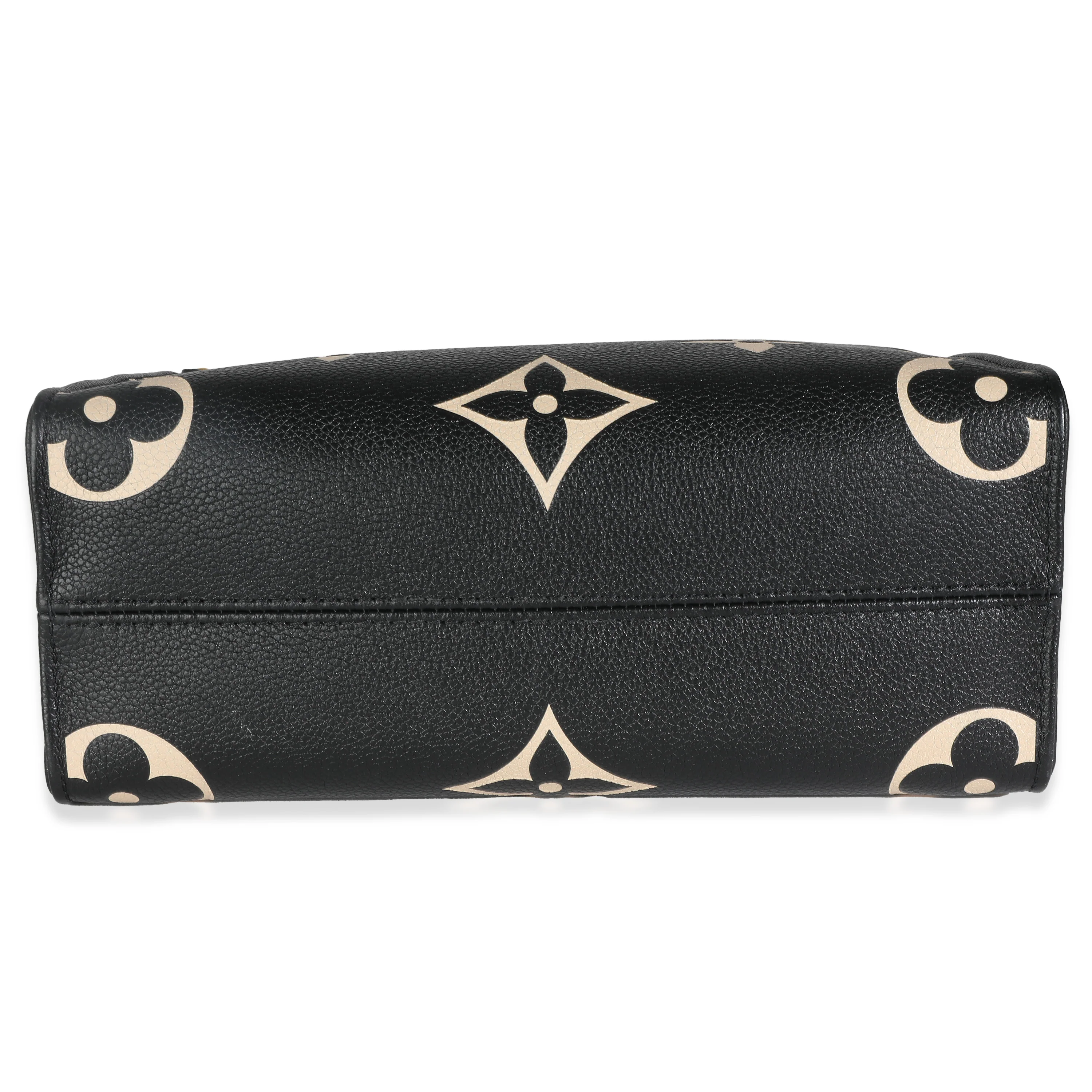 Louis Vuitton Black Beige Giant Monogram Empreinte Onthego PM - Image 5