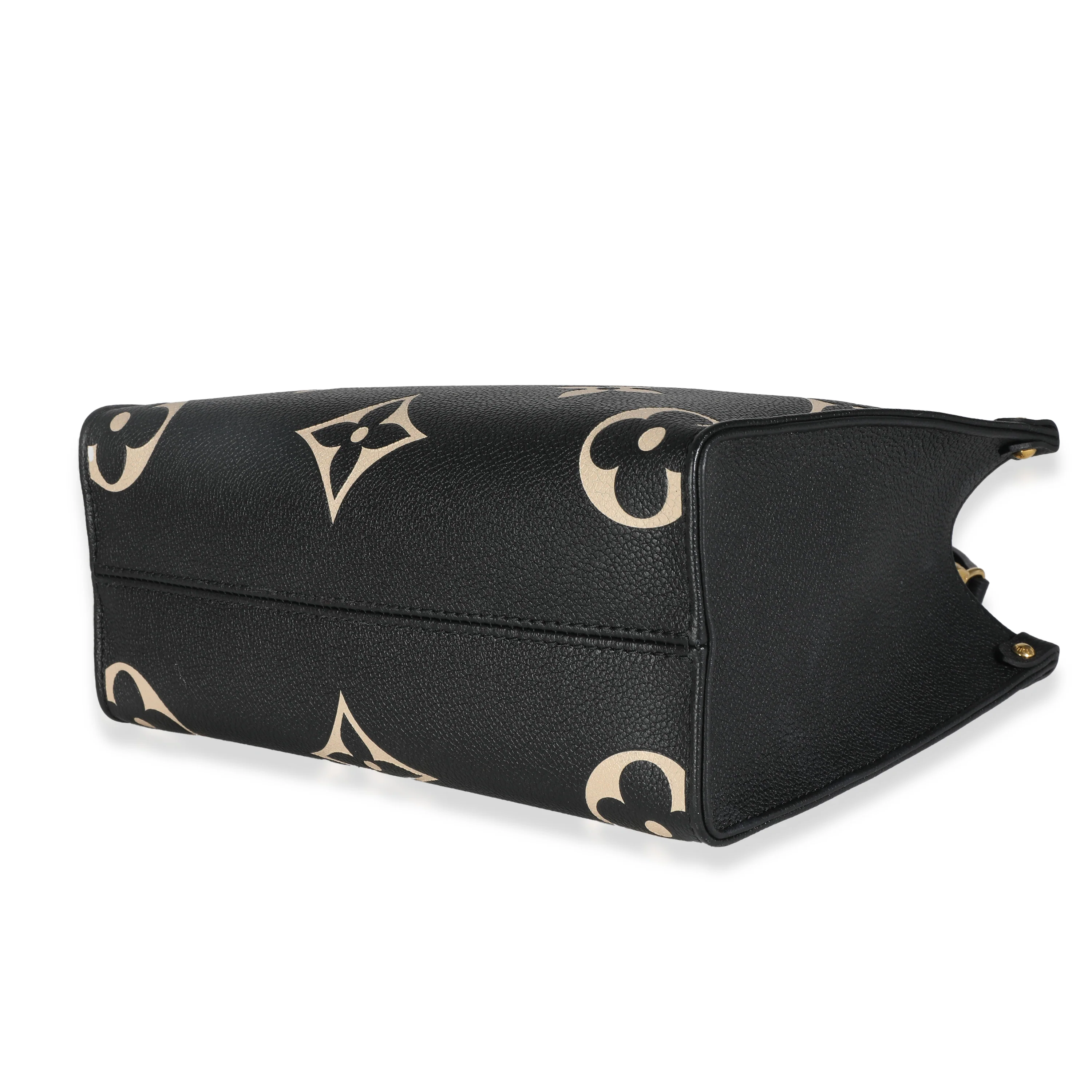Louis Vuitton Black Beige Giant Monogram Empreinte Onthego PM - Image 7