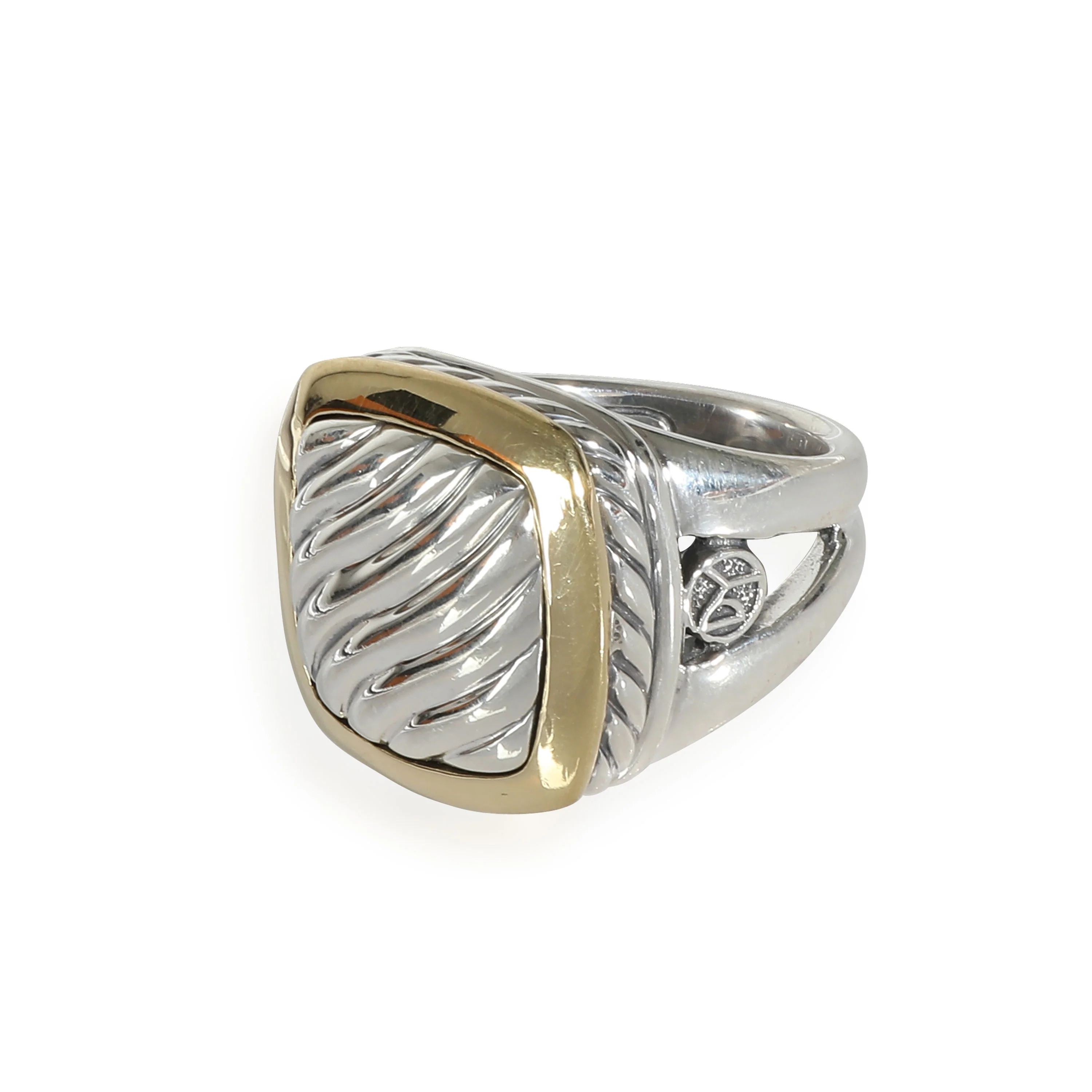 Sculpted Cable Ring in 18k Yellow Gold/Sterling Silver - Image 2