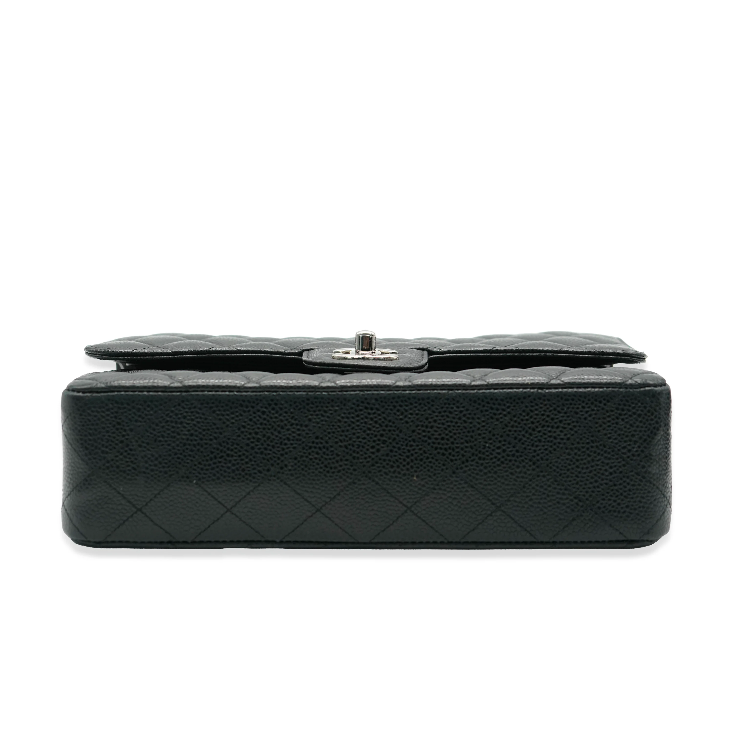 Black Quilted Medium Classic Double Flap Bag - Image 3