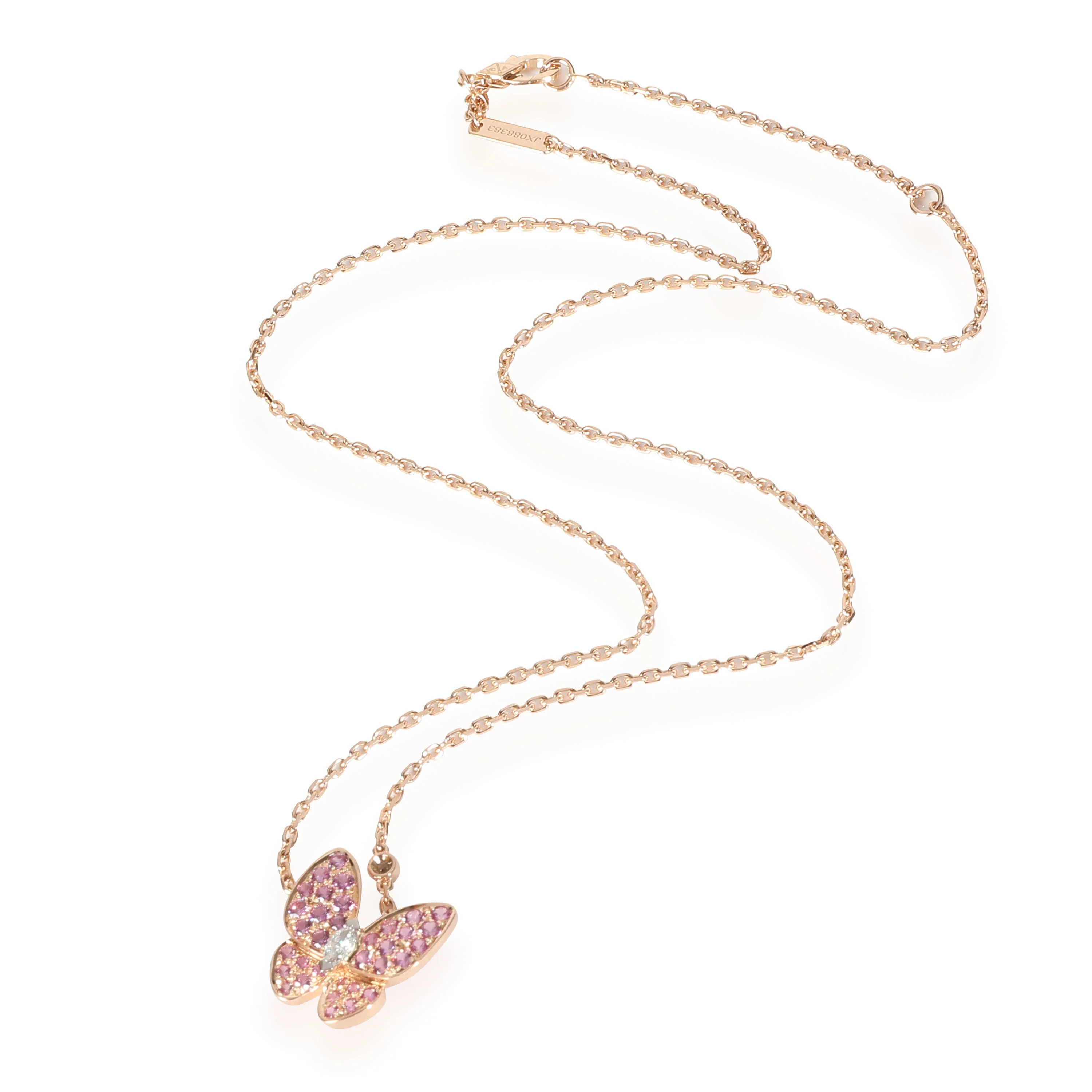 Two Butterfly Sapphire Pendant Necklace - Image 2