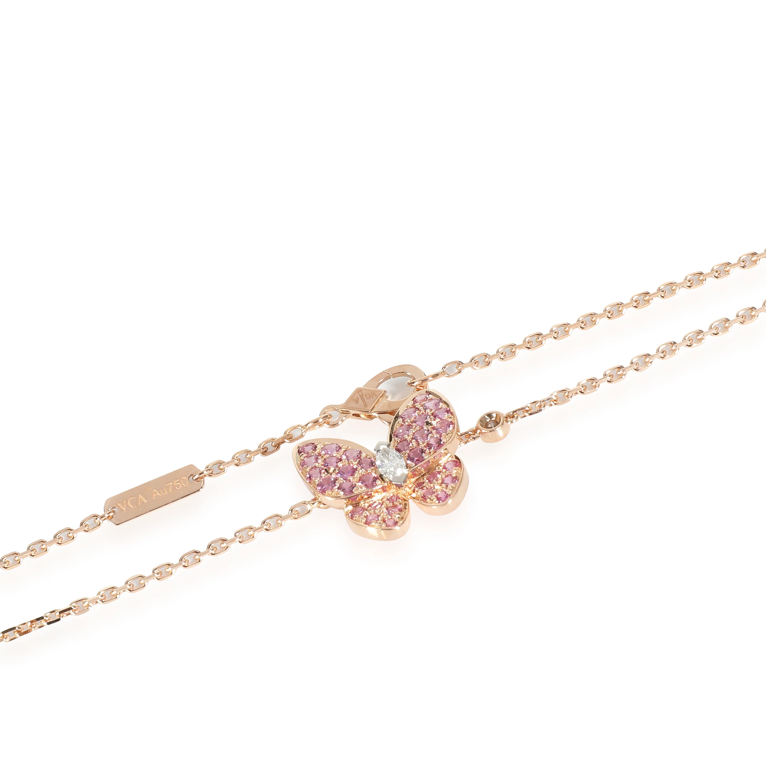 Two Butterfly Sapphire Pendant Necklace - Image 3