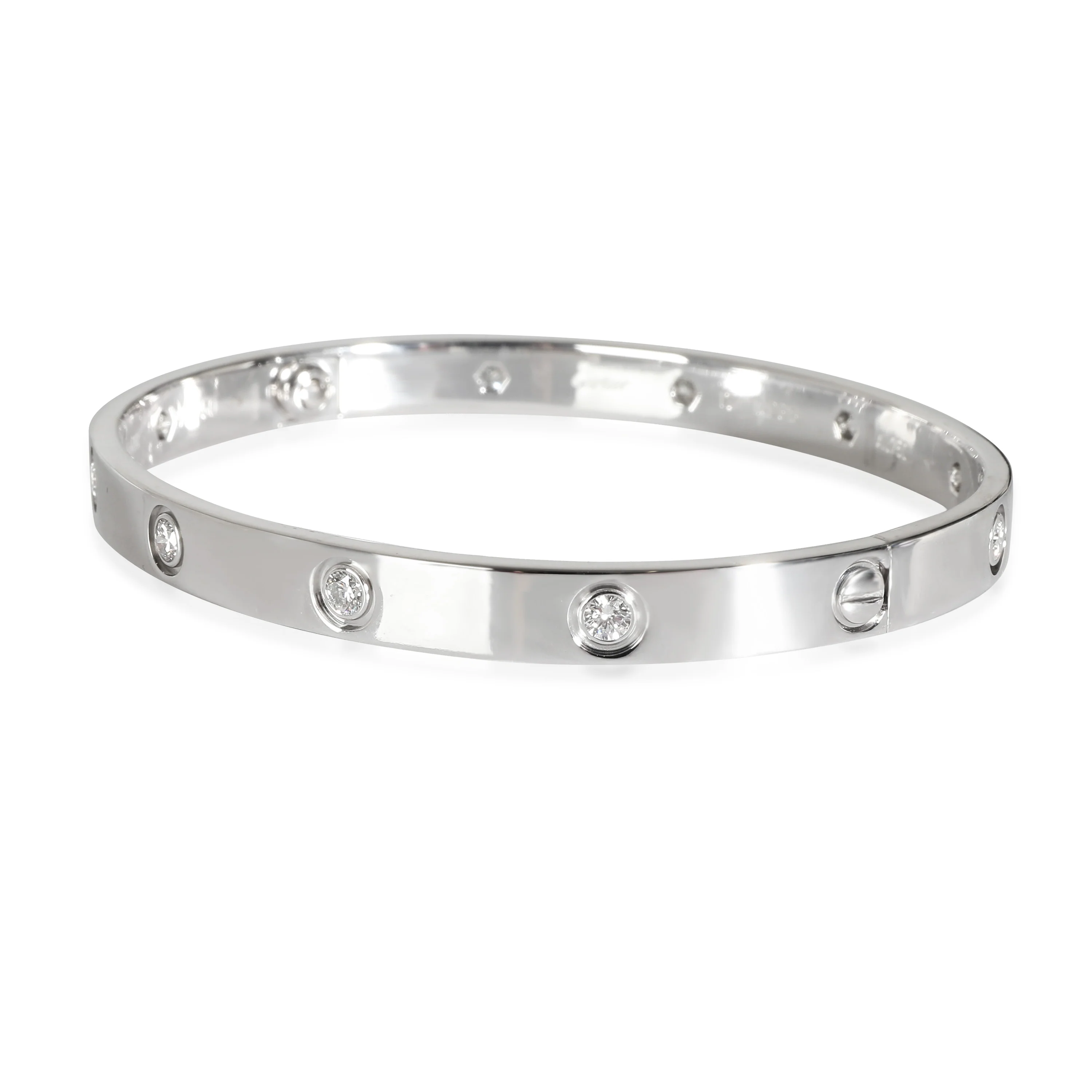 Love Bracelet, 10 Diamonds (White Gold) - Image 2