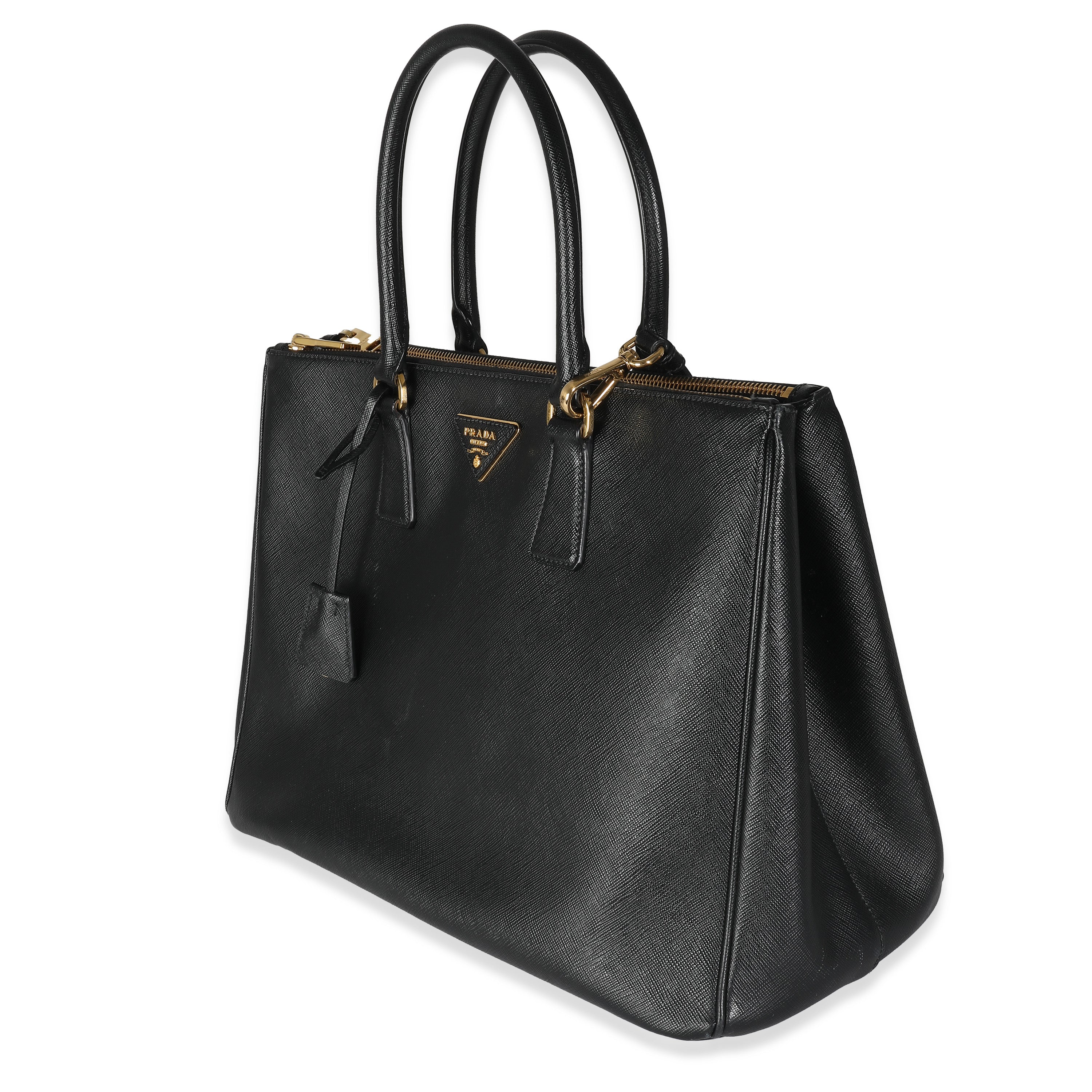 Prada Black Saffiano Large Galleria Double Zip Tote - Image 2