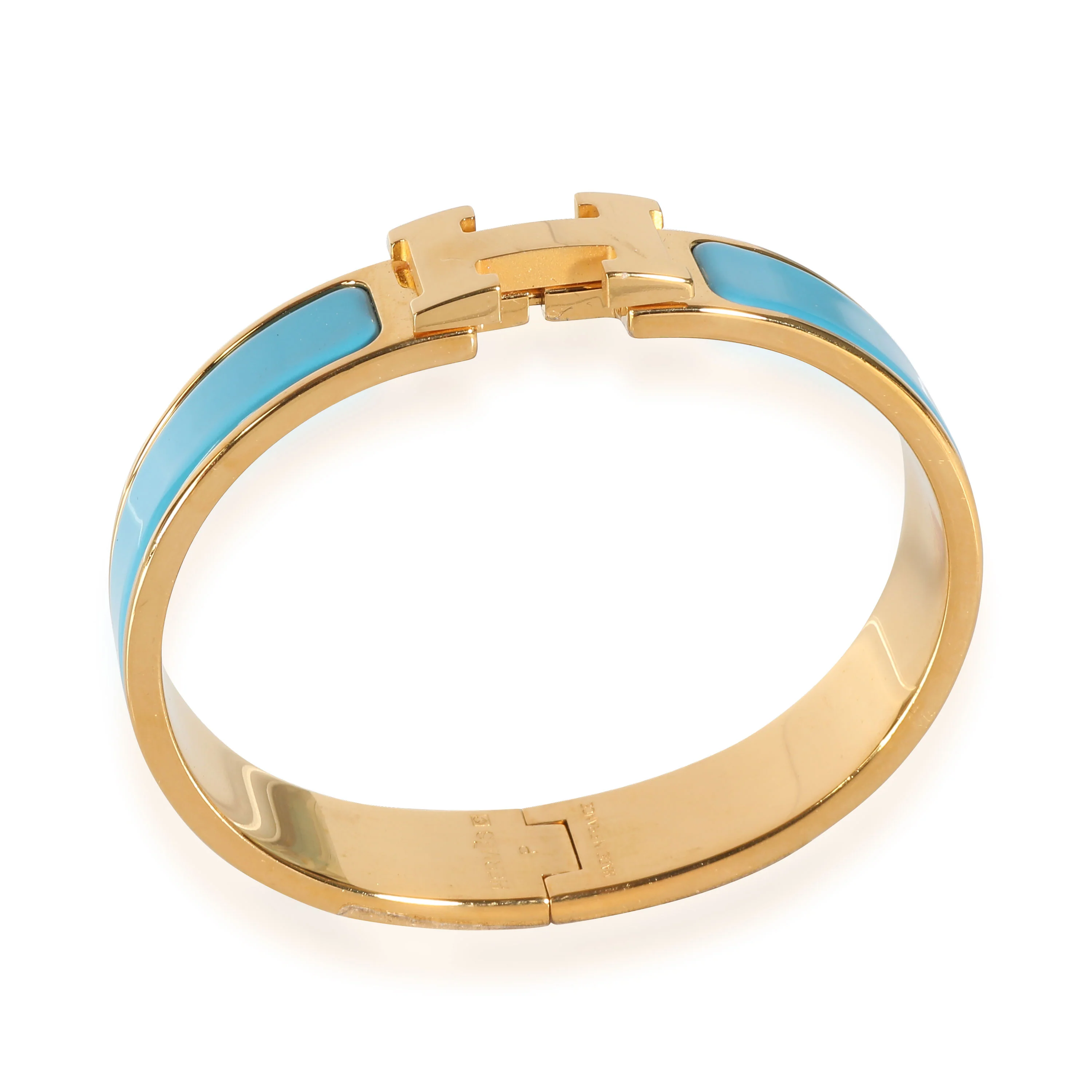 Clic H Teal Bracelet in  Gold Plated - Image 3