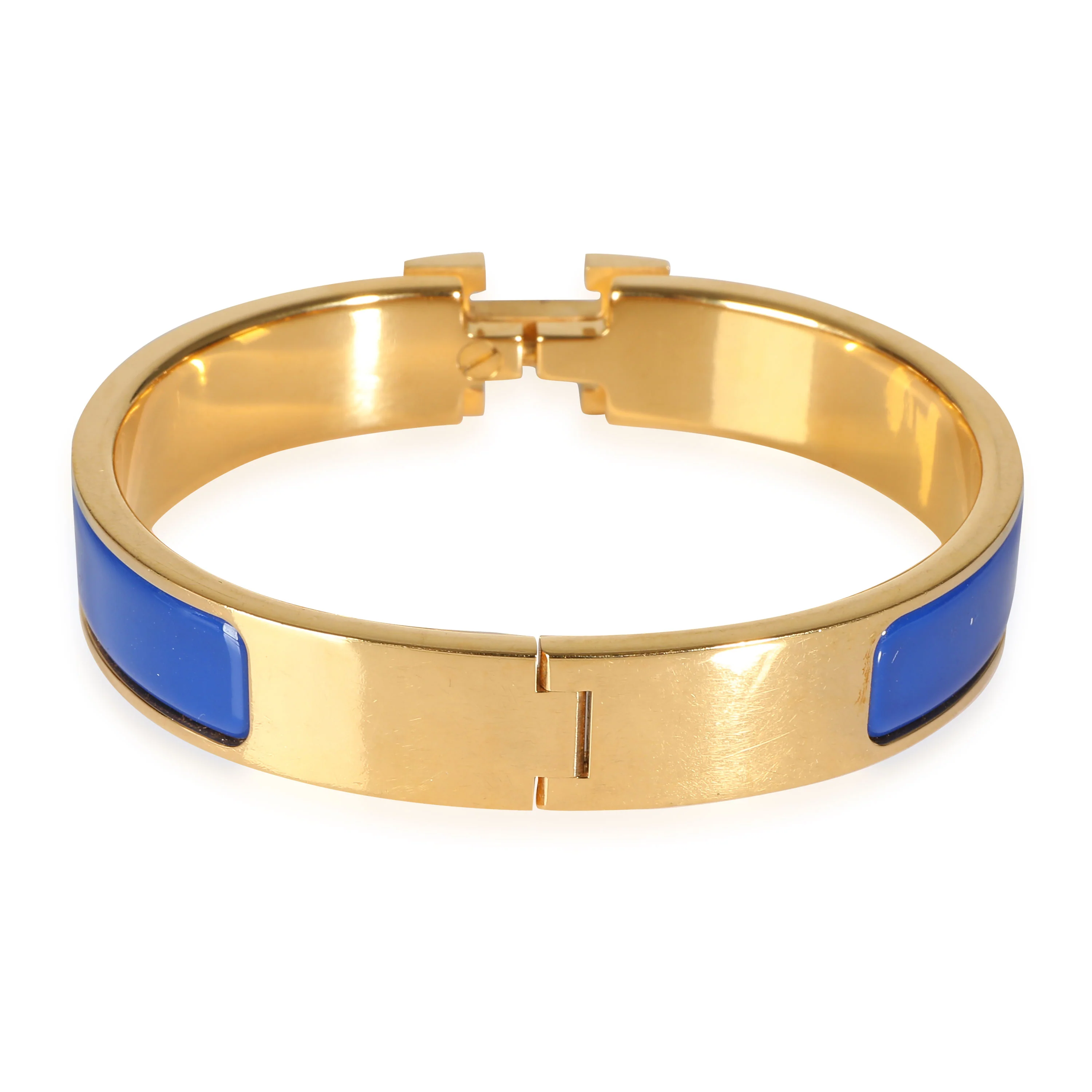 Clic H Bracelet in Royal Blue Gold Plated - Image 4