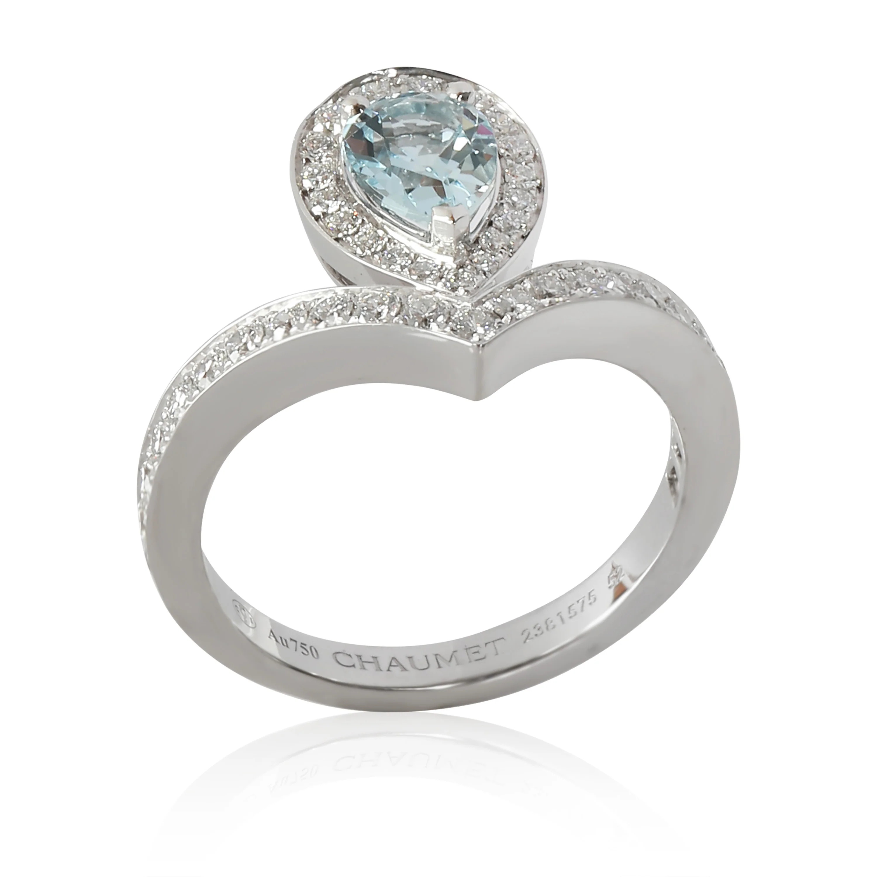 Josephine Aigrette Ring in 18k White Gold  0.55 Ctw - Image 6
