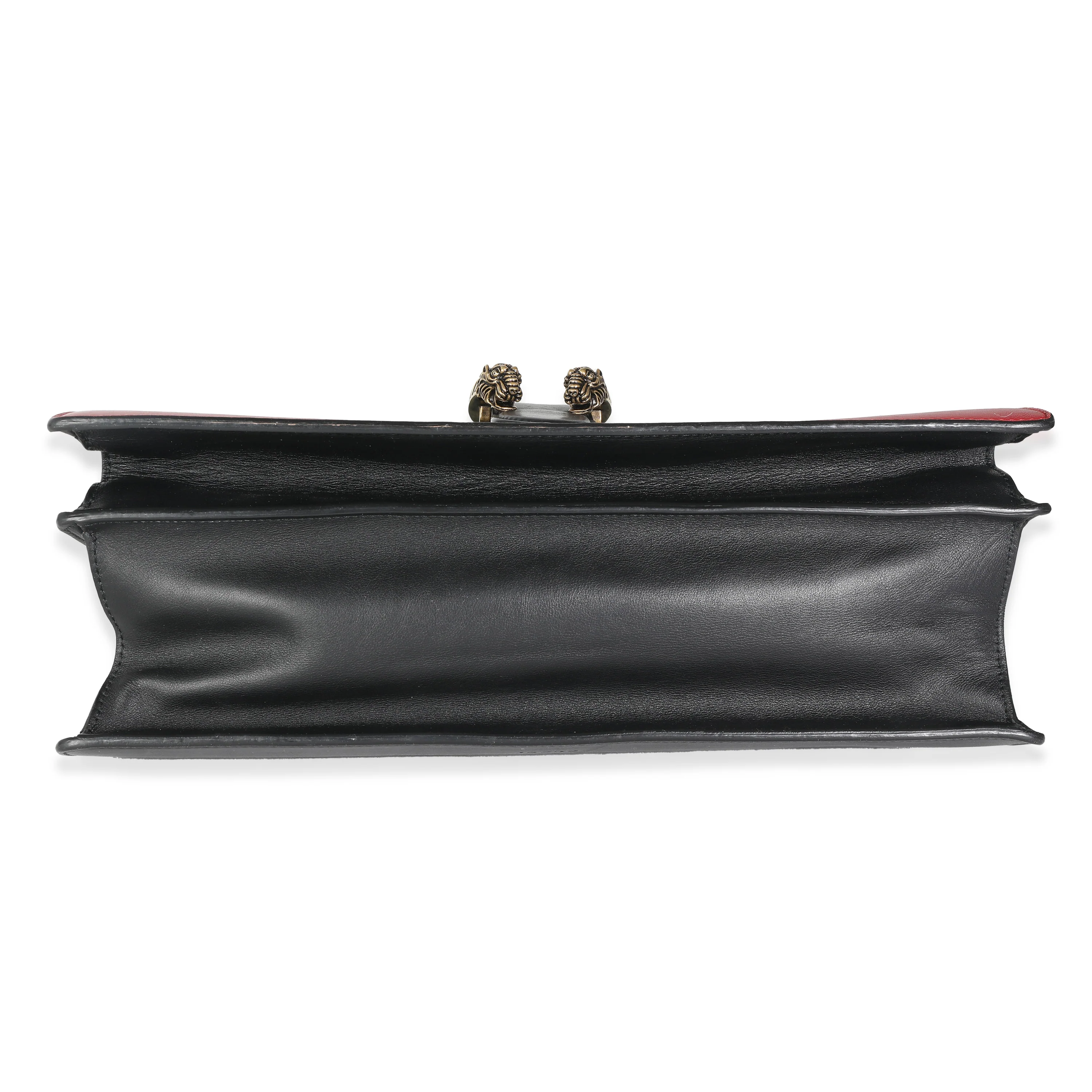 Black Green Red Calfskin Large Bamboo Dionysus Top Handle - Image 6