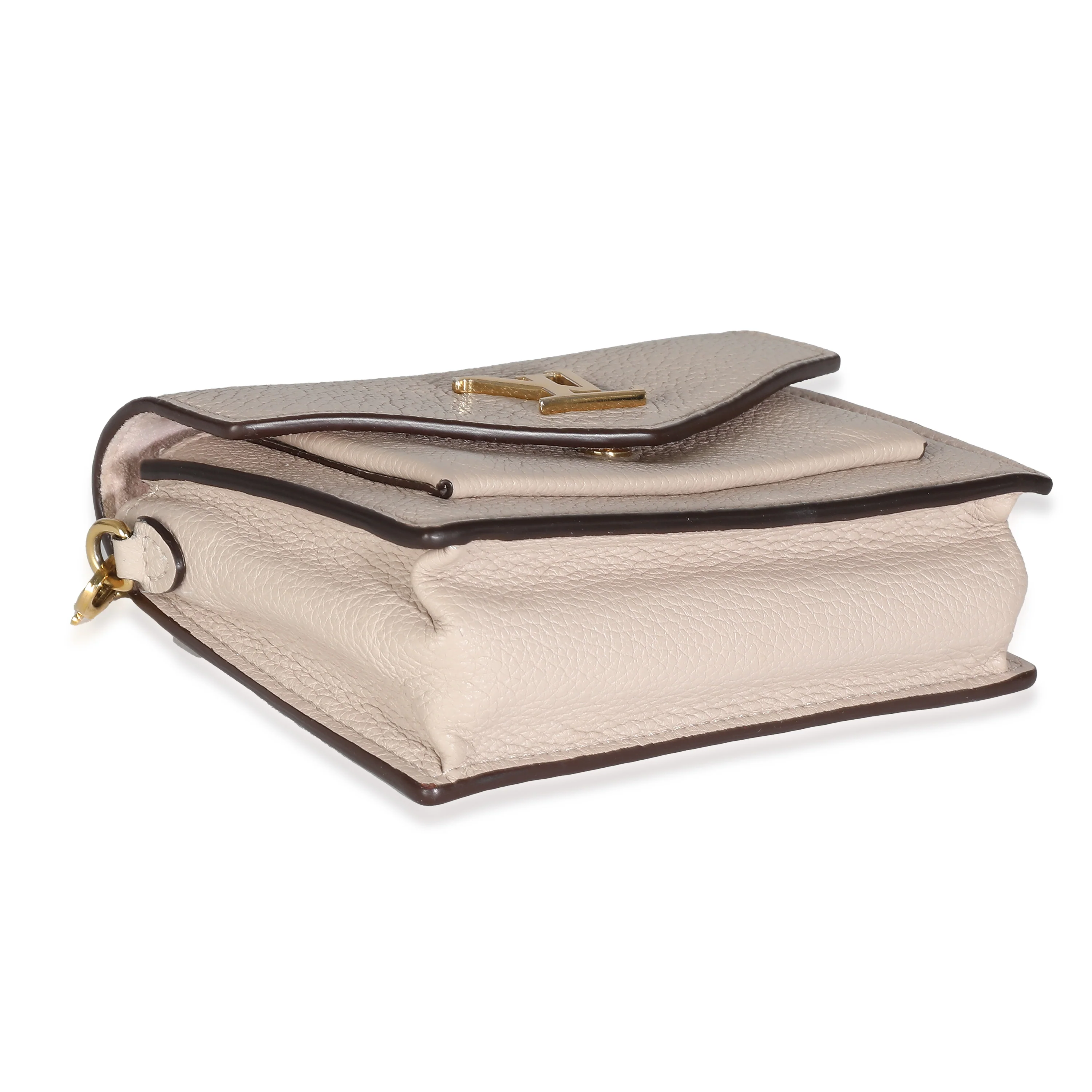 Greige Calfskin Mini MyLockMe Chain Pochette - Image 5