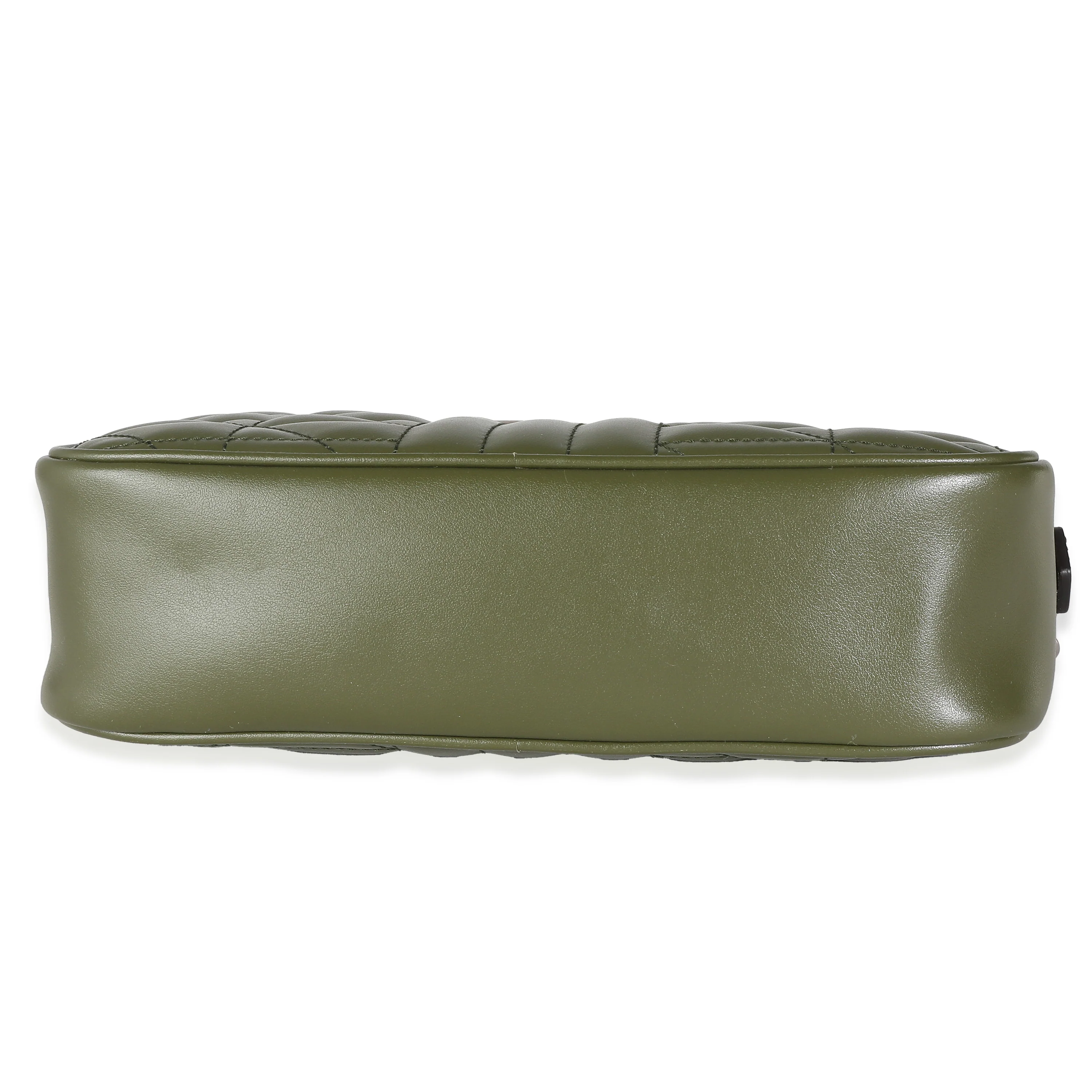 Gucci Green Matelasse Calfskin Small Aria Marmont Bag - Image 5