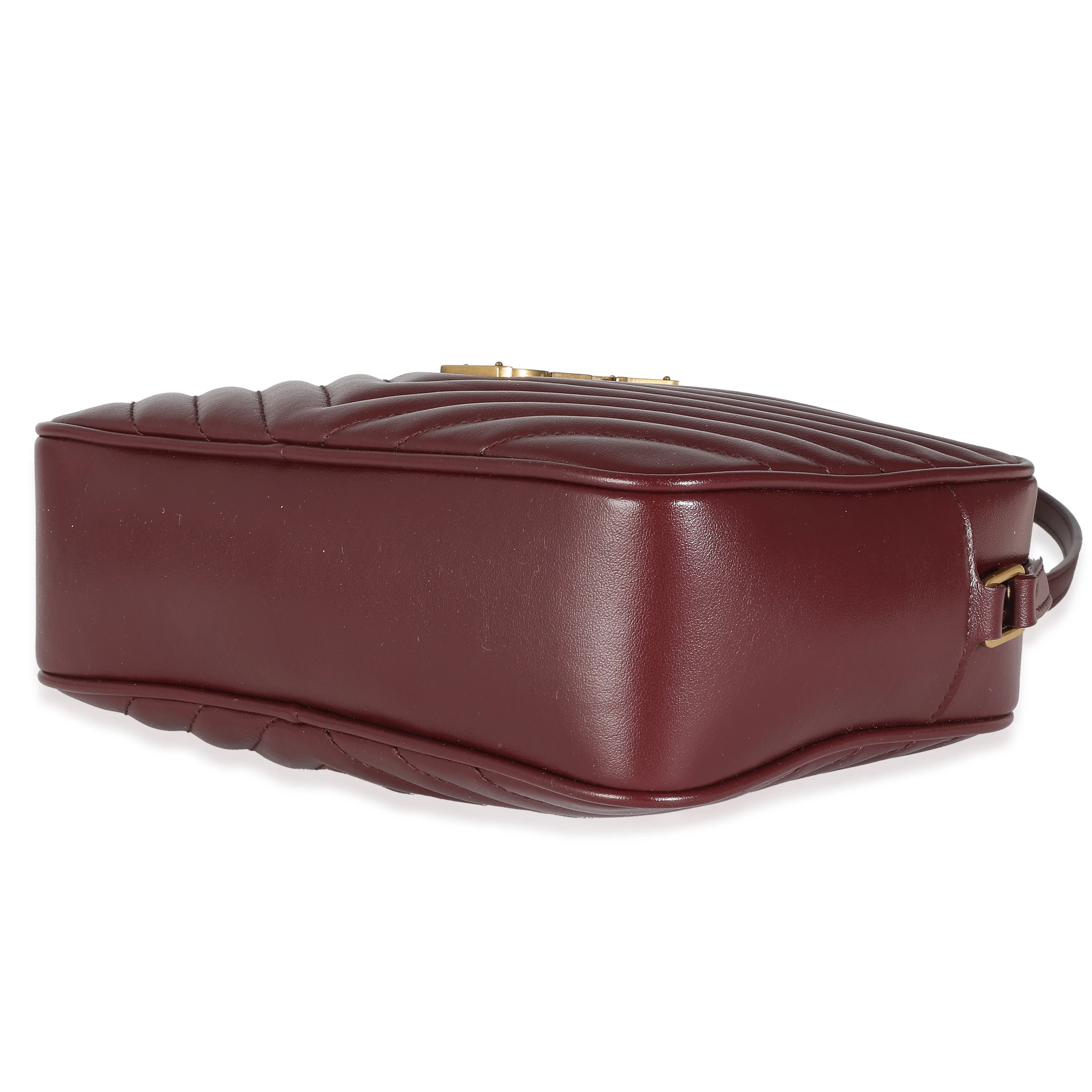 Saint Laurent Burgundy Matelasse Calfskin Lou Camera Bag - Image 7