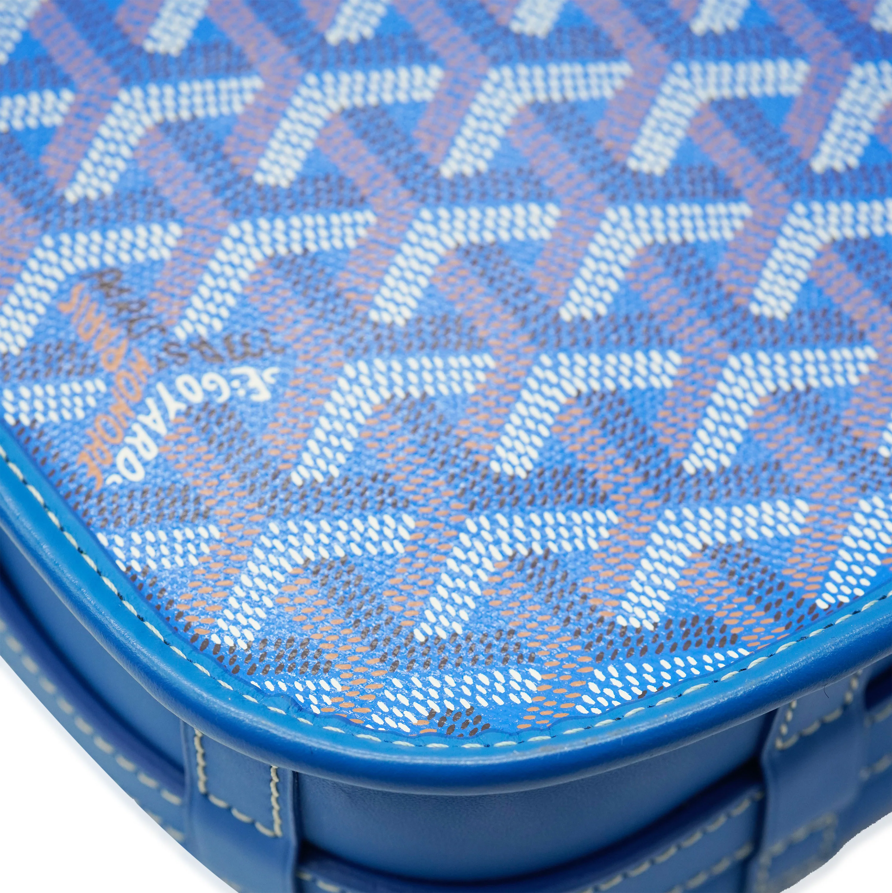 Blue Goyardine Canvas Belvedere PM - Image 7