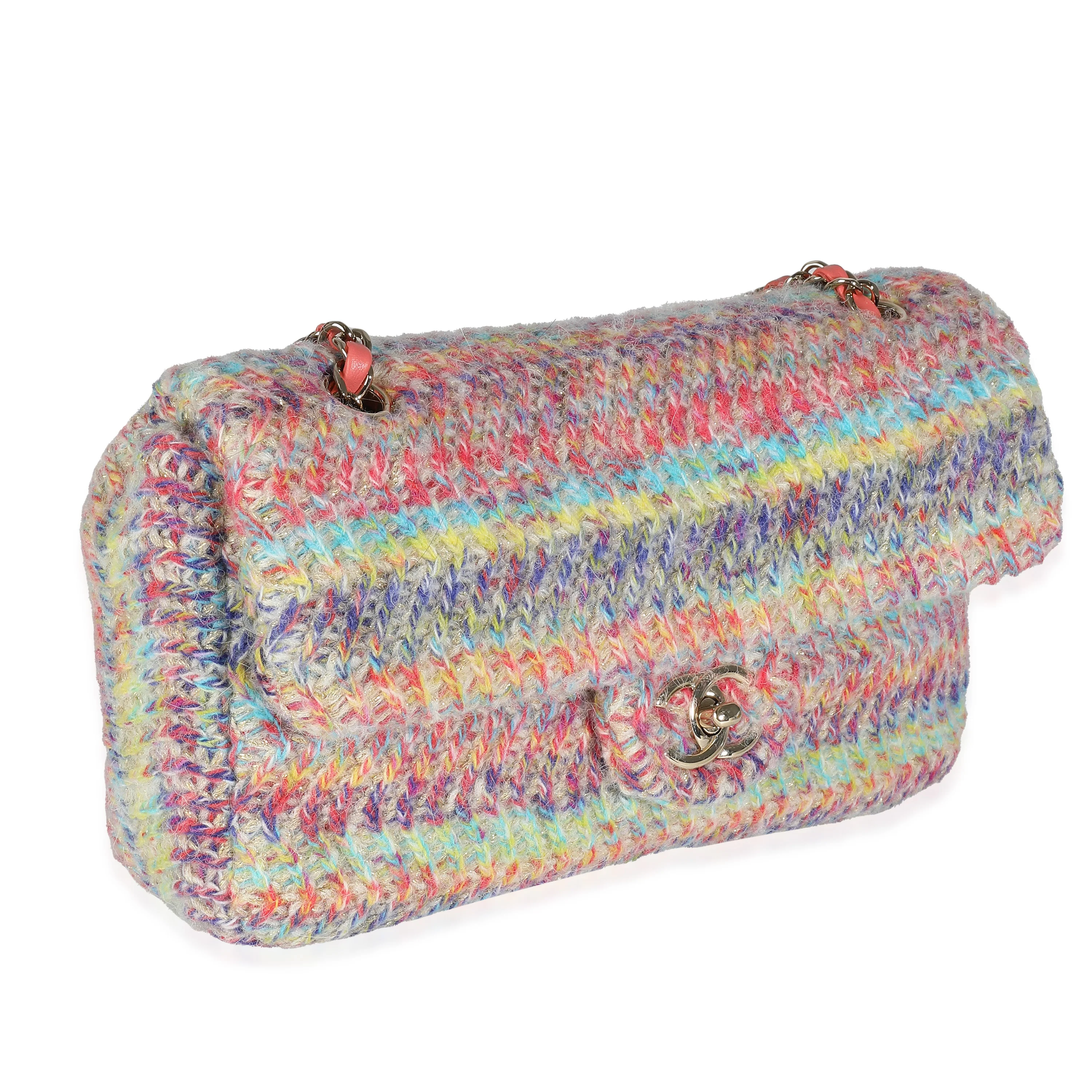 Chanel Multicolor Knit CC Chain Flap Bag - Image 3