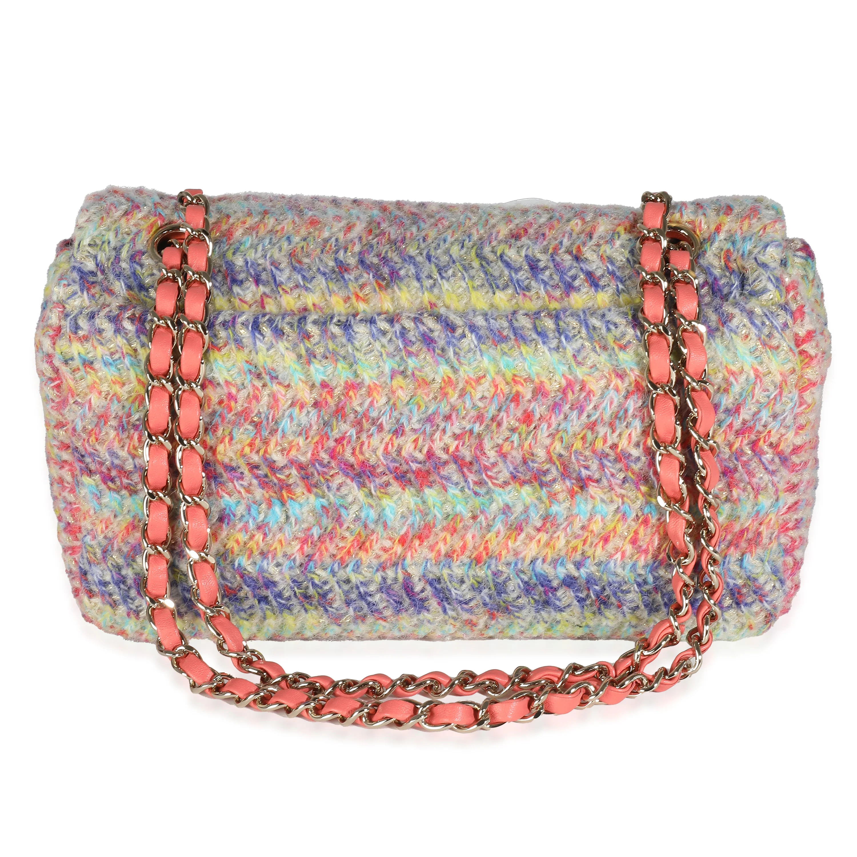 Chanel Multicolor Knit CC Chain Flap Bag - Image 4