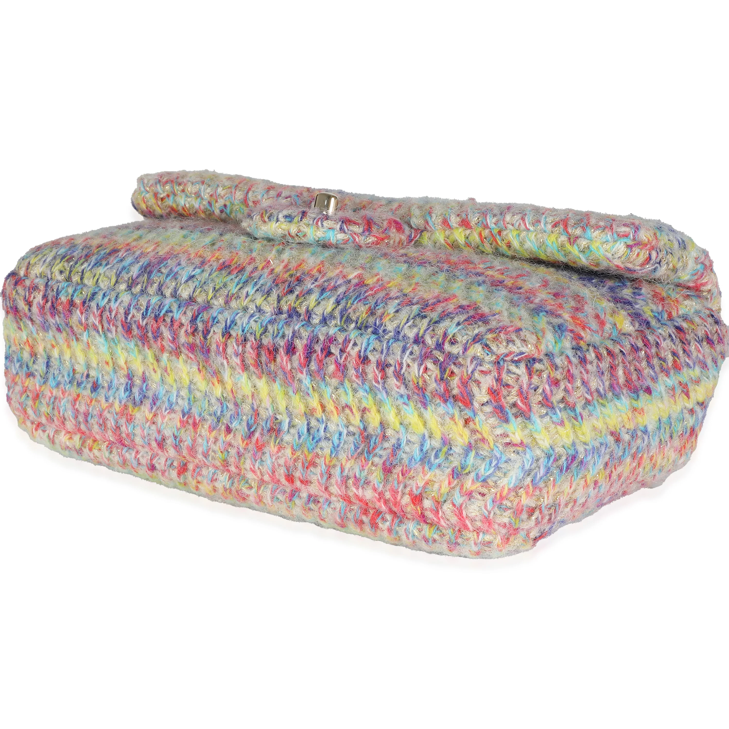 Chanel Multicolor Knit CC Chain Flap Bag - Image 7